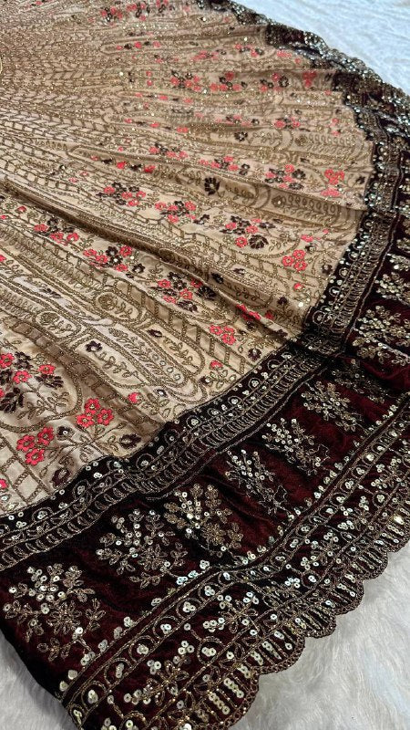 Beautiful Designer Lehenga Choli With Sequence & Thread Work