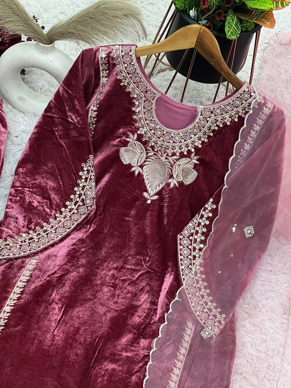 Designer Party Wear Look Top-Dupatta And Bottom