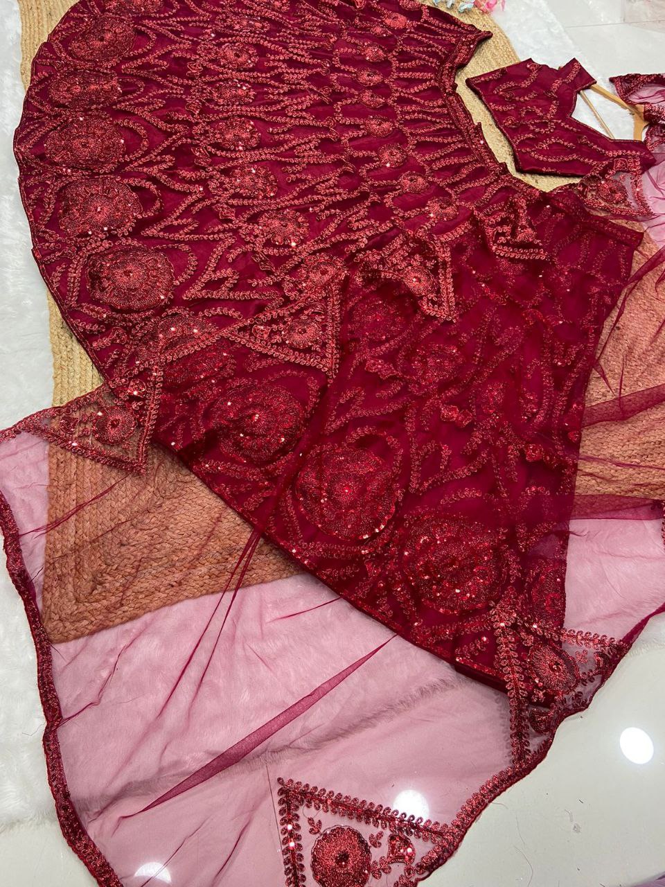 Beautiful Latest Designer Lehenga Choli With Glitter Dori Work