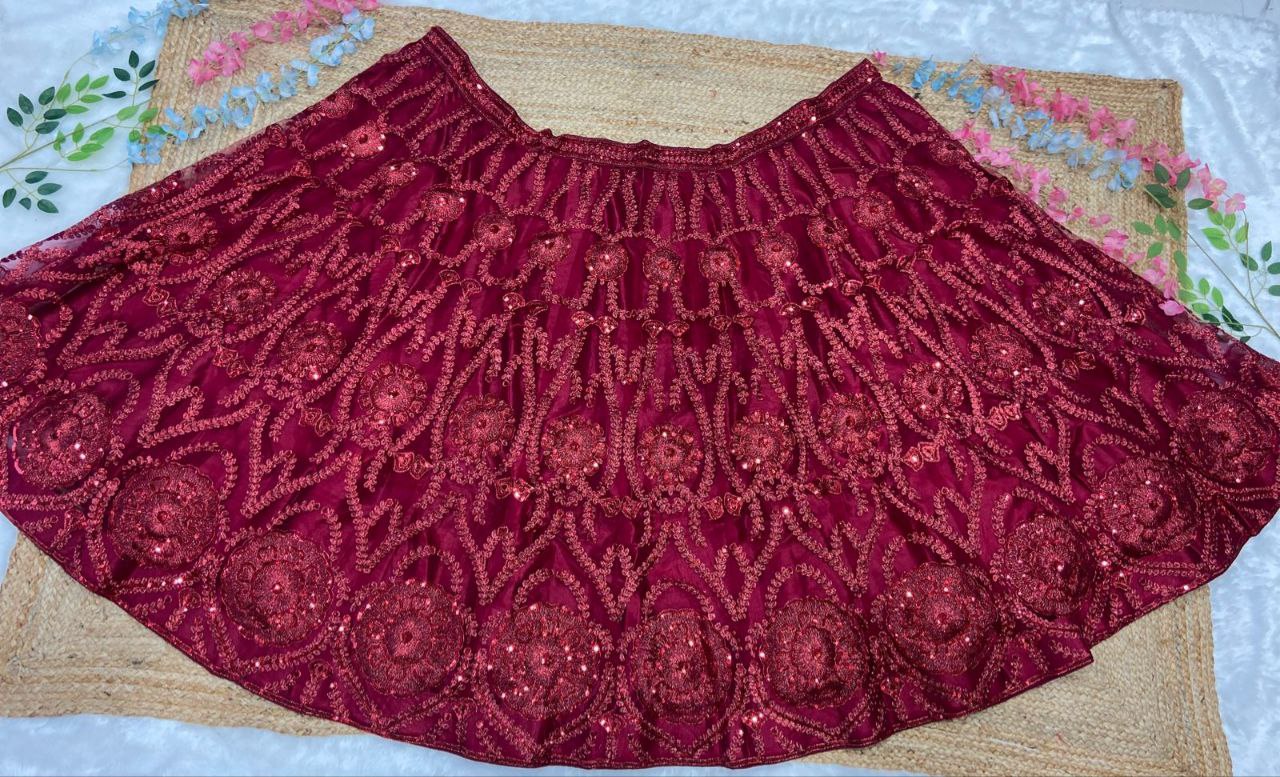 Beautiful Latest Designer Lehenga Choli With Glitter Dori Work
