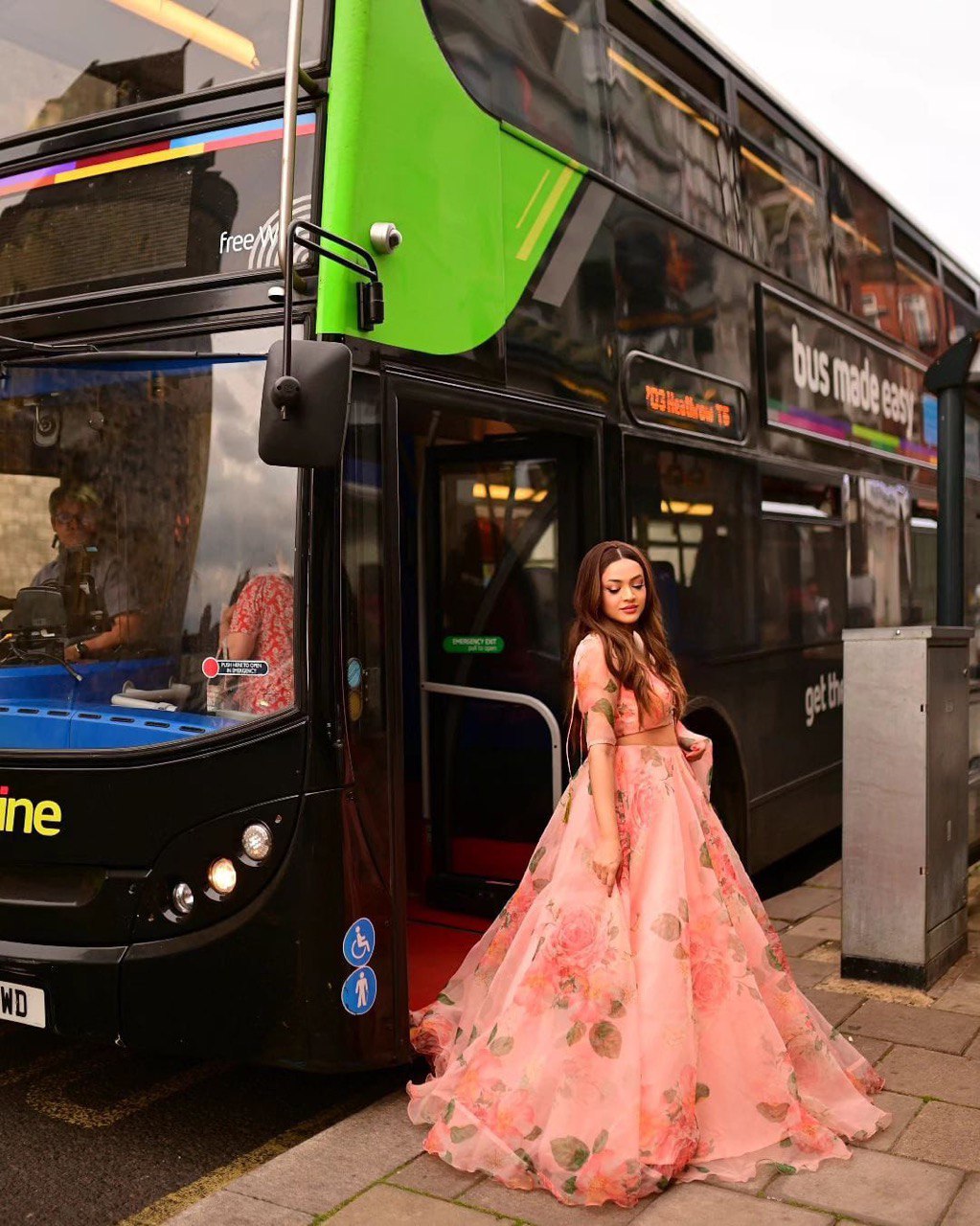 Beautiful Floral Printed Organza Silk Lehenga Choli