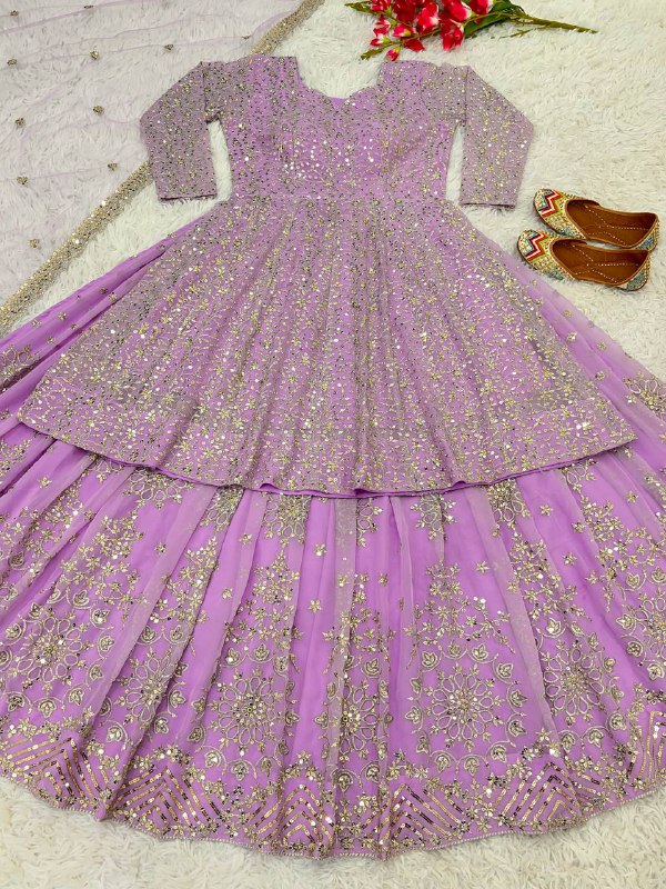 Designer Party Wear Top Bottom And Dupatta