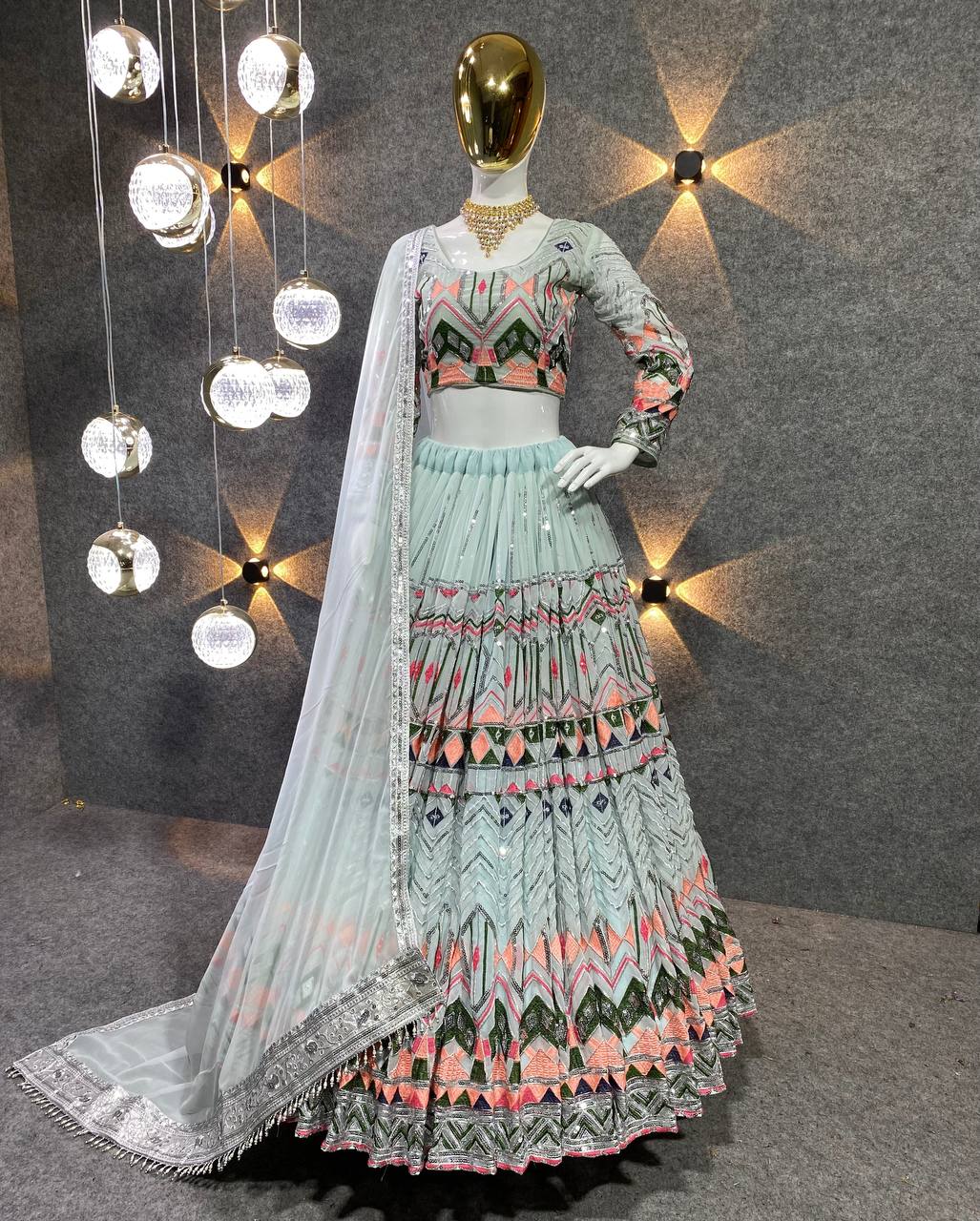 Party Wear Lehenga Choli With Fancy Less Work