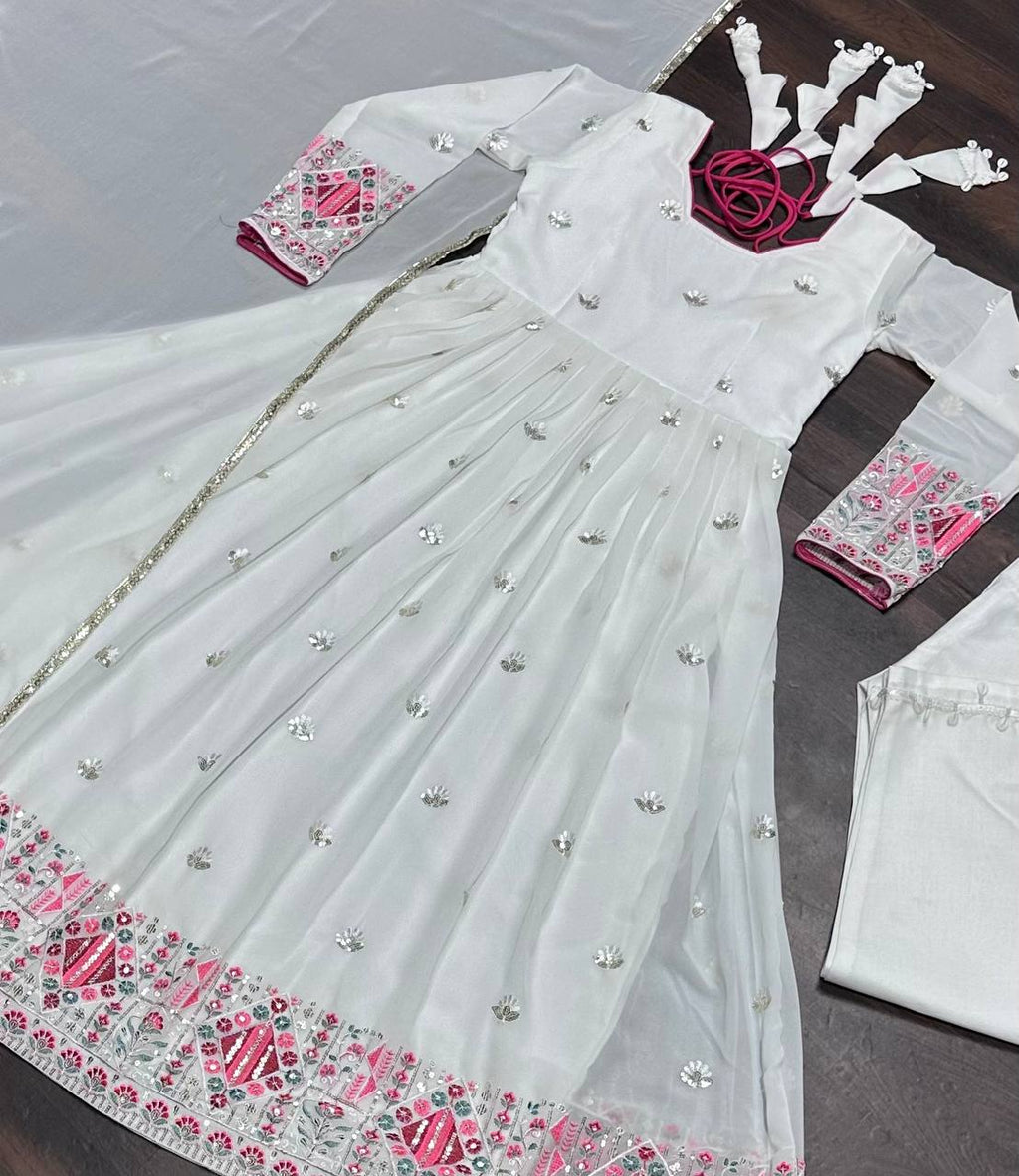 Designer Anarkali Suit, Pent And Beautiful Dupatta