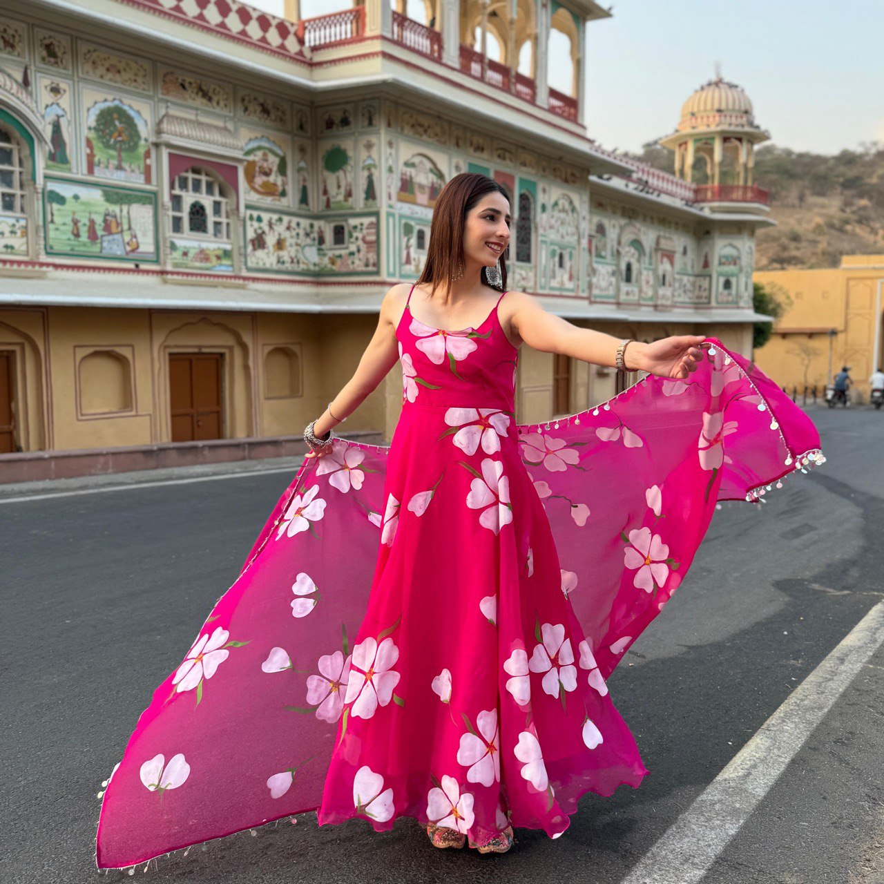 Party Wear Look Beautiful Gown And Dupatta