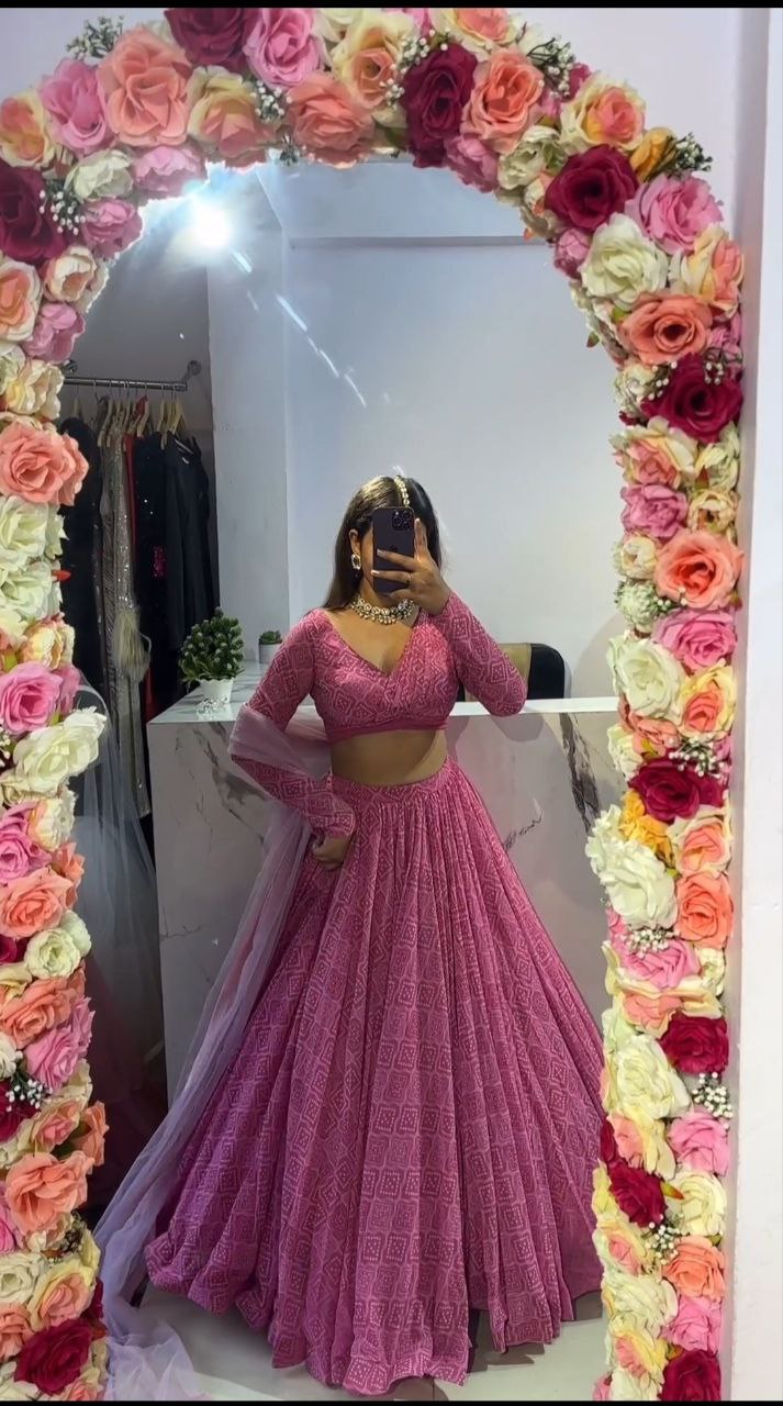 Party Wear Lehenga Choli With Beautiful Floral Print