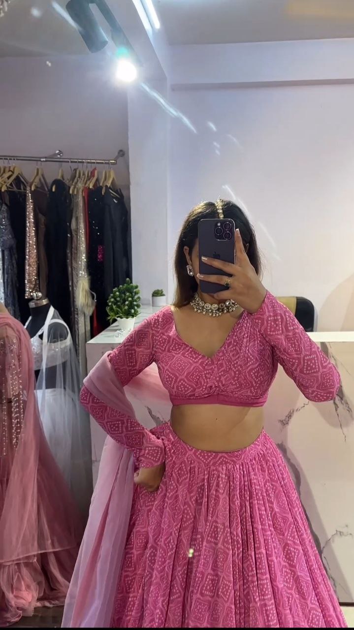 Party Wear Lehenga Choli With Beautiful Floral Print
