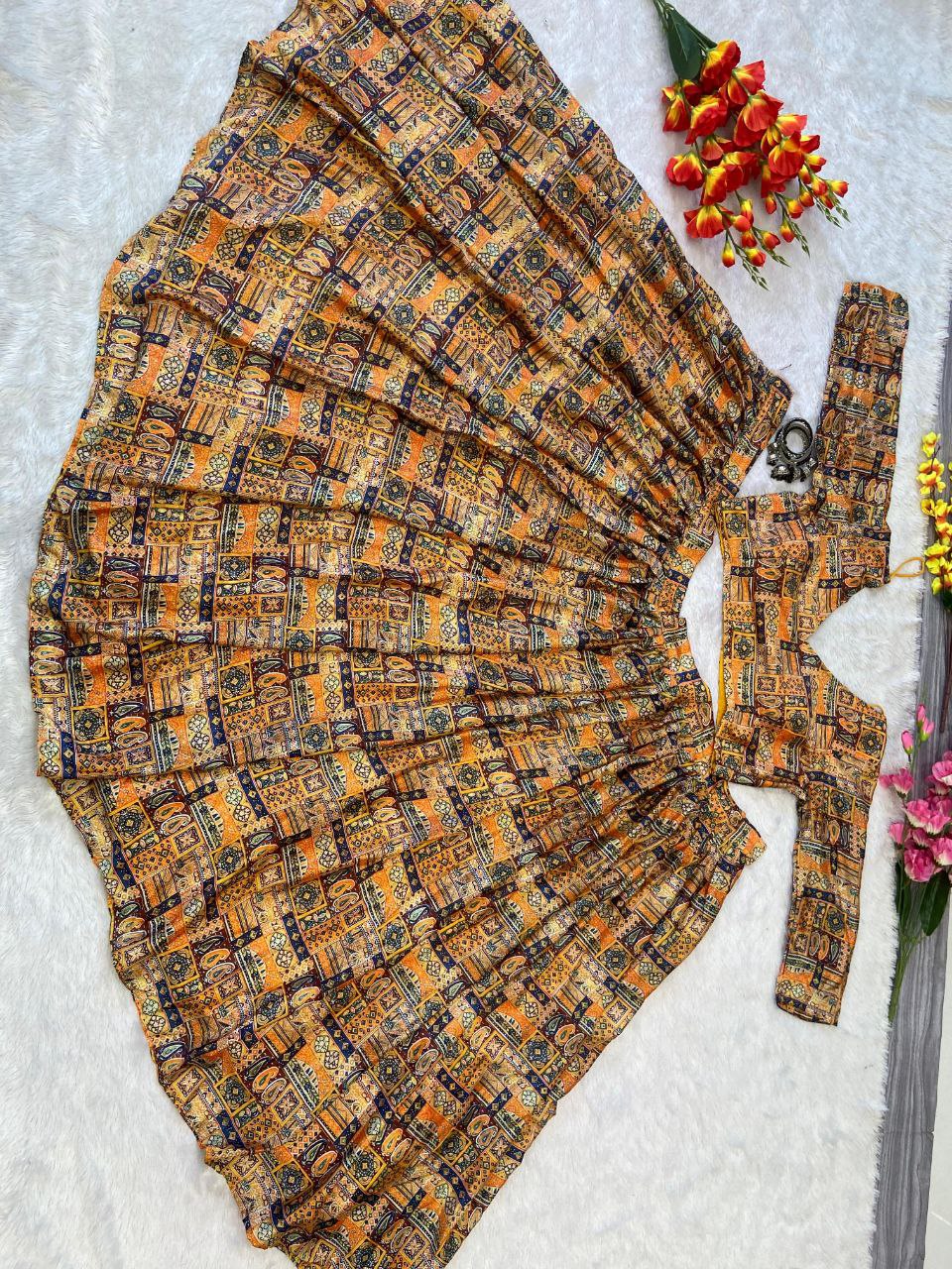 Party Wear Lehenga Choli With Beautiful Floral Print