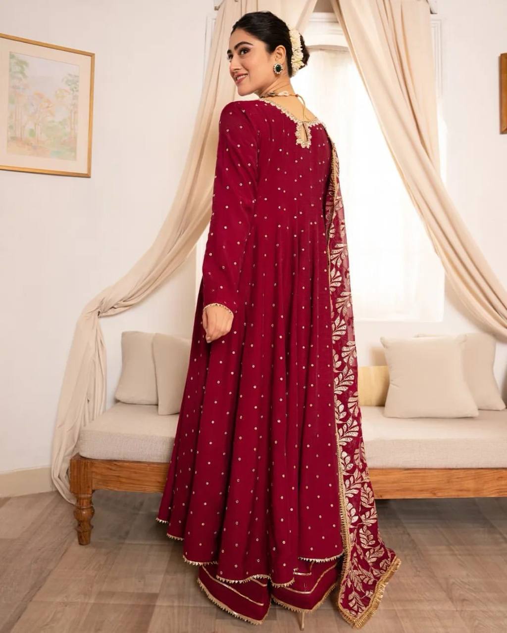 Party Wear Look Designer Gown-Bottom And Dupatta