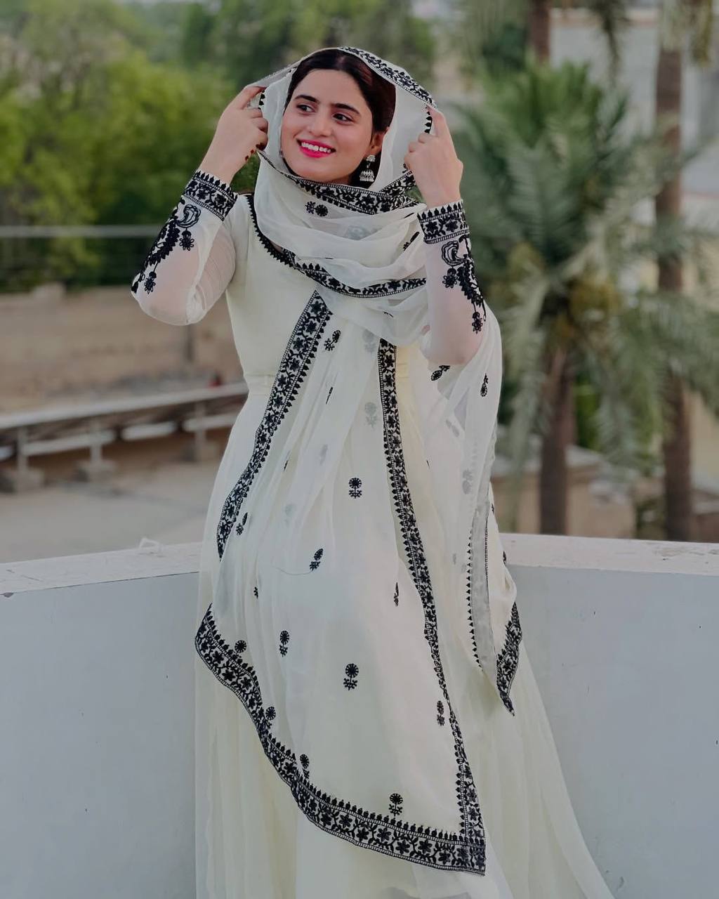 Party Wear Beautiful Anarkali Gown And Fancy Dupatta