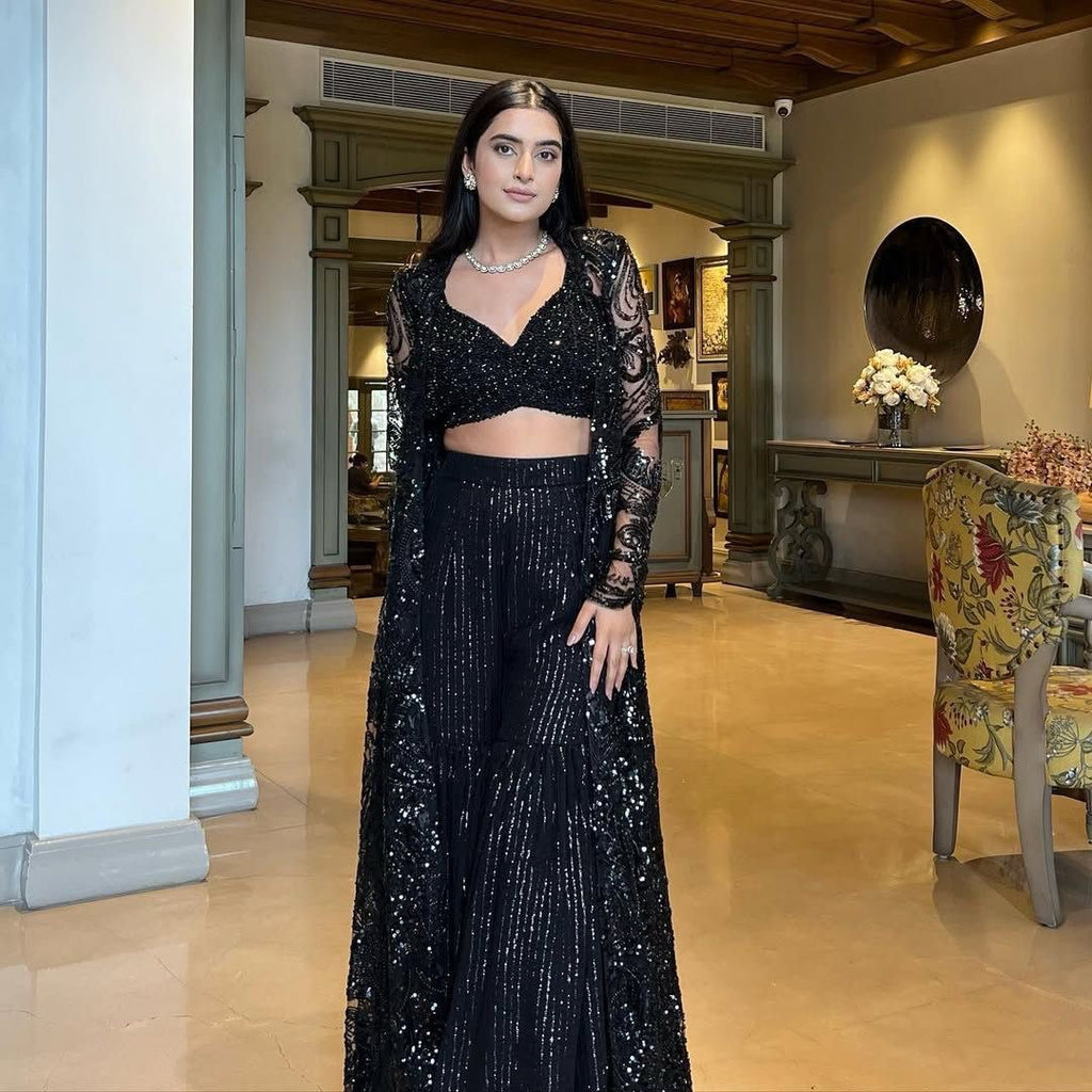 डिज़ाइनर पार्टी वियर लुक रेडी टू वियर लहंगा साड़ी