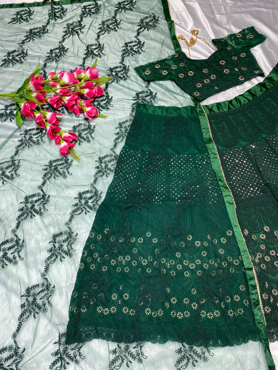 Party Wear Lehenga Choli With Fancy Border Work