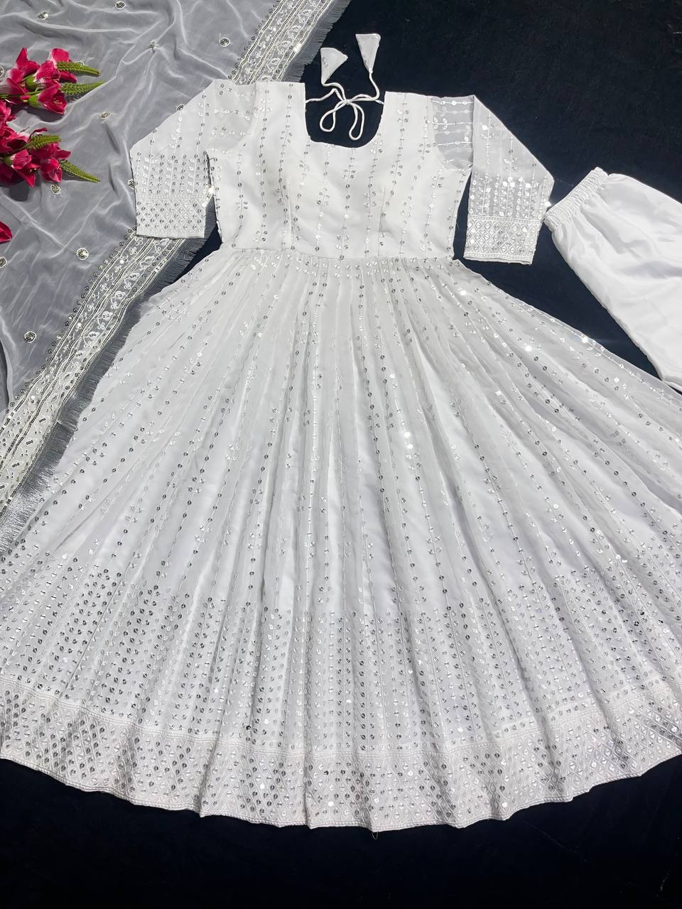 Party Wear Beautiful Gown Pent And Fancy Dupatta