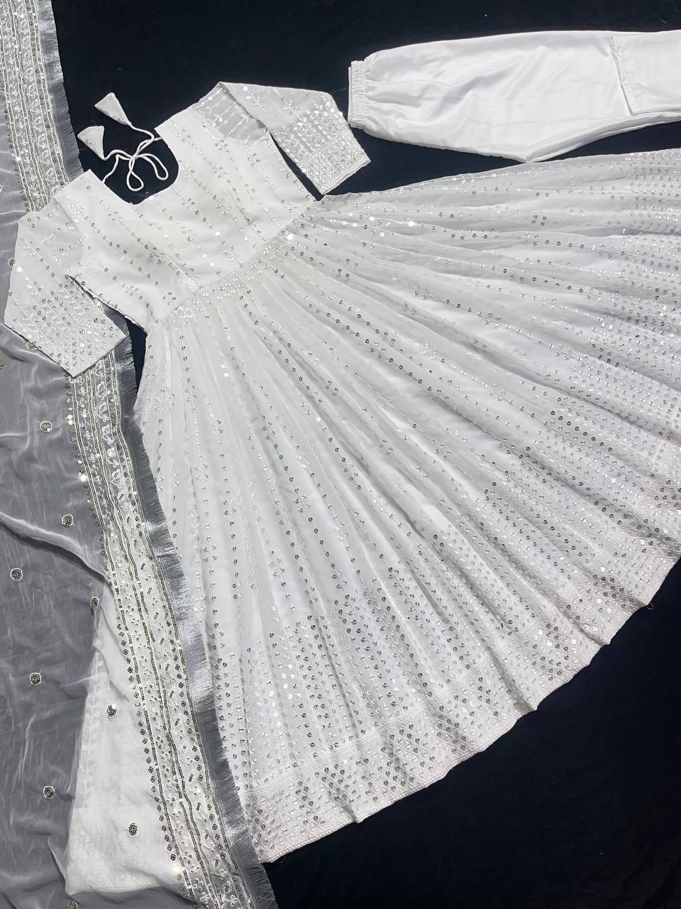 Party Wear Beautiful Gown Pent And Fancy Dupatta