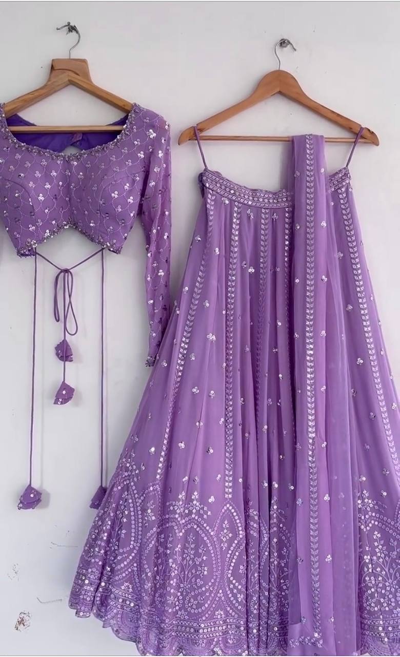 Party Wear Lehenga Choli With Fancy Lace Work