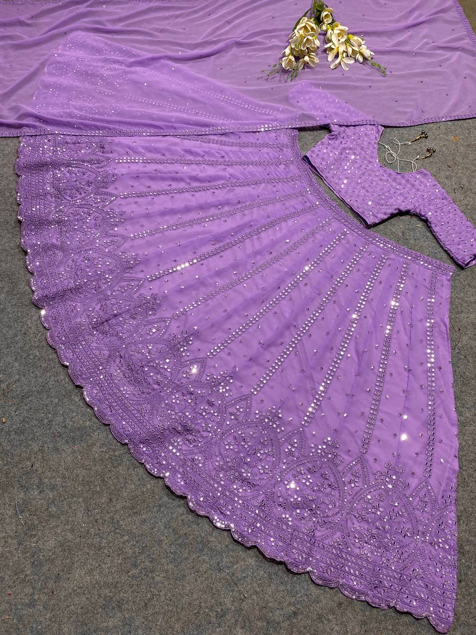 Party Wear Lehenga Choli With Fancy Lace Work
