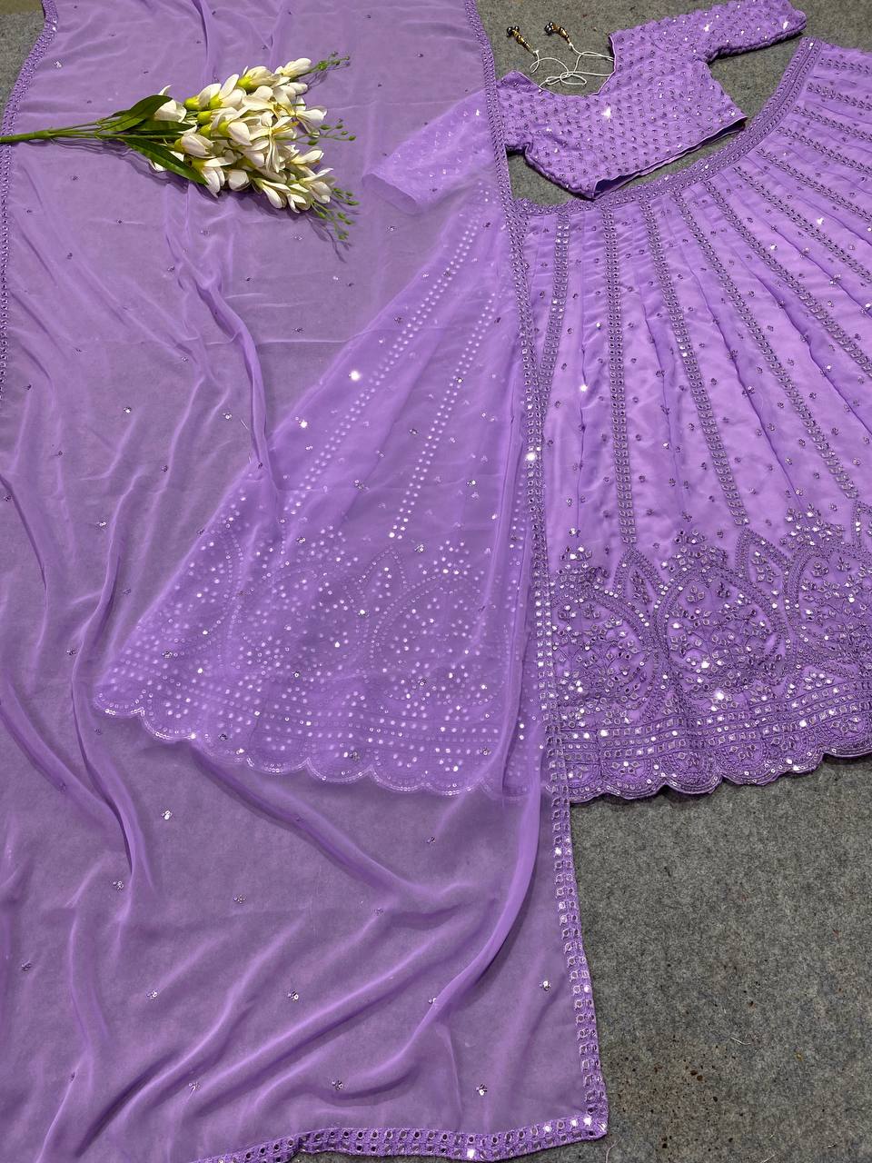 Party Wear Lehenga Choli With Fancy Lace Work