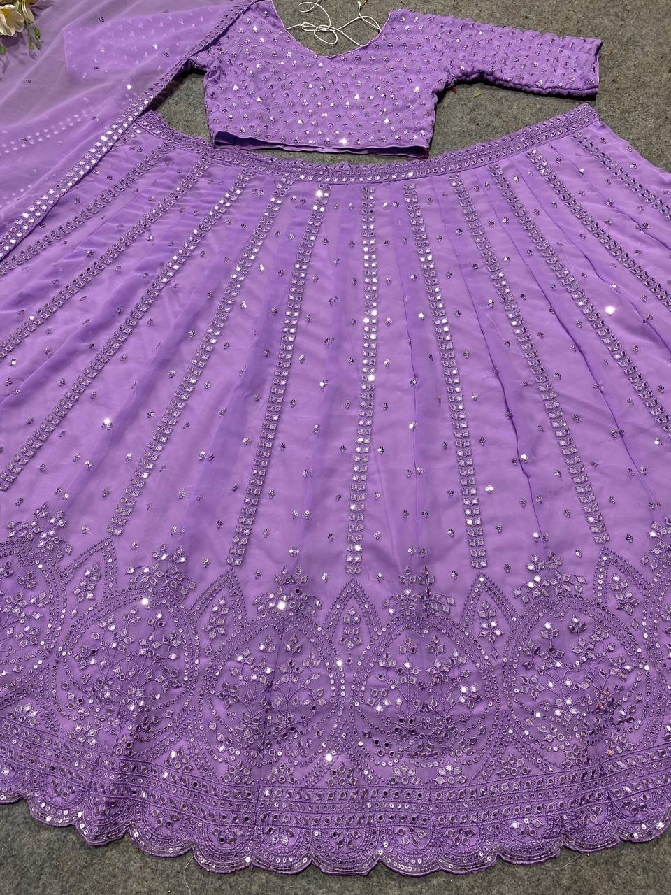 Party Wear Lehenga Choli With Fancy Lace Work