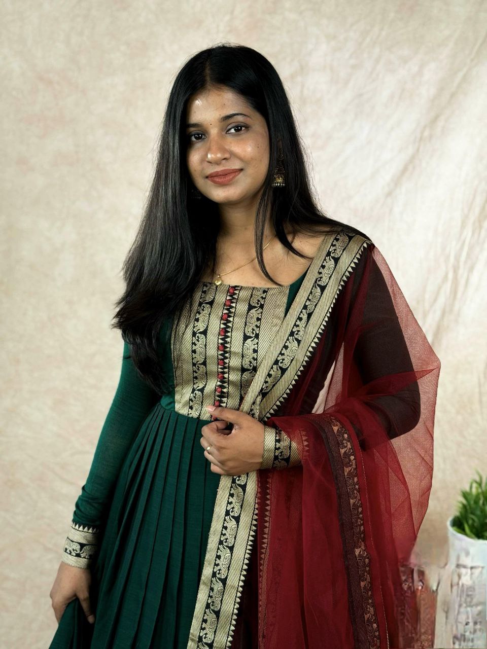 Party Wear Look Beautiful Gown And Dupatta