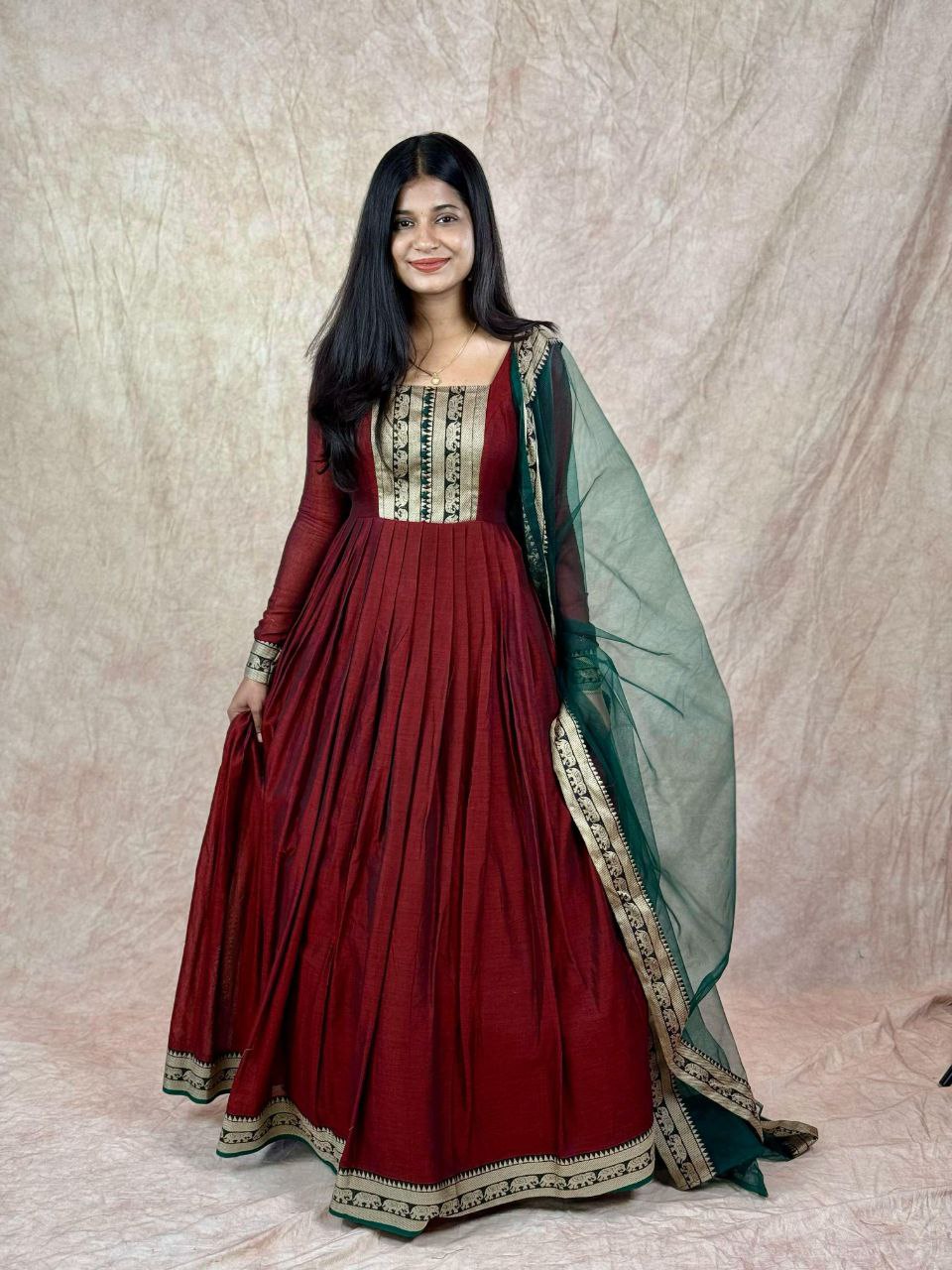 Party Wear Look Beautiful Gown And Dupatta
