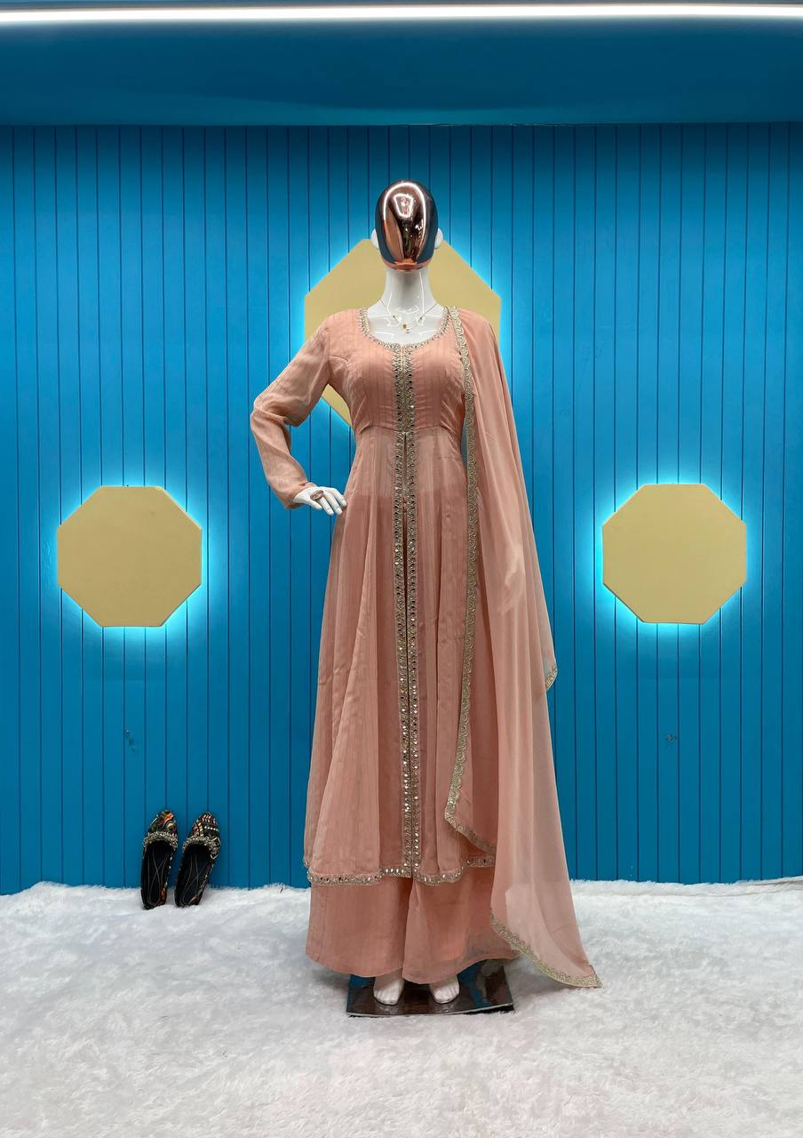 डिज़ाइनर पार्टी वियर टॉप-बॉटम और खूबसूरत दुपट्टा