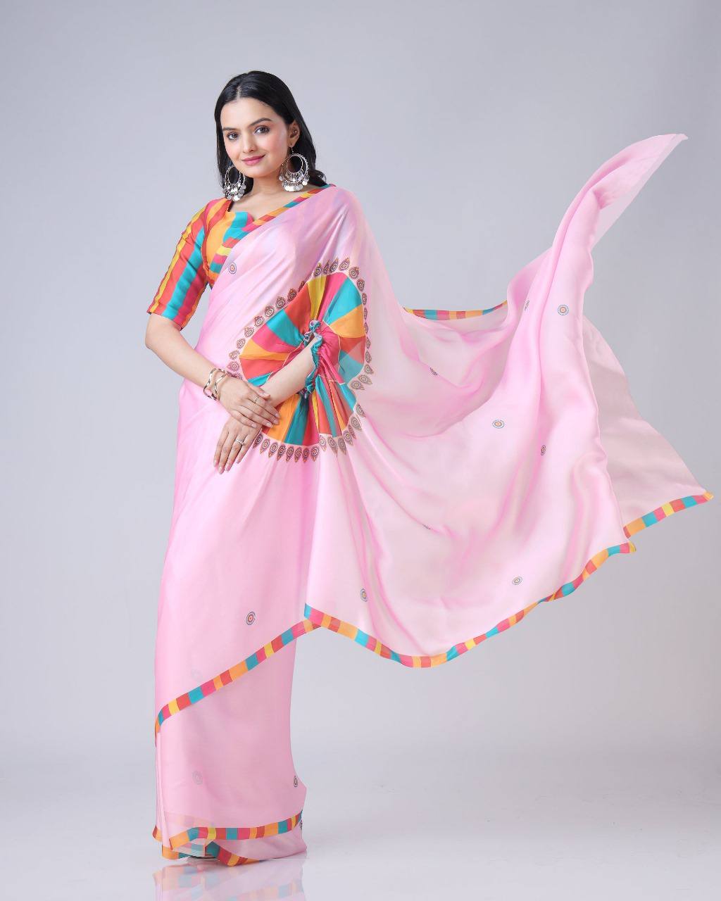 Trending Free Hand Ready To Wear Saree