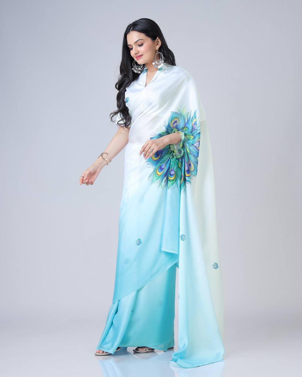 Trending Free Hand Ready To Wear Saree