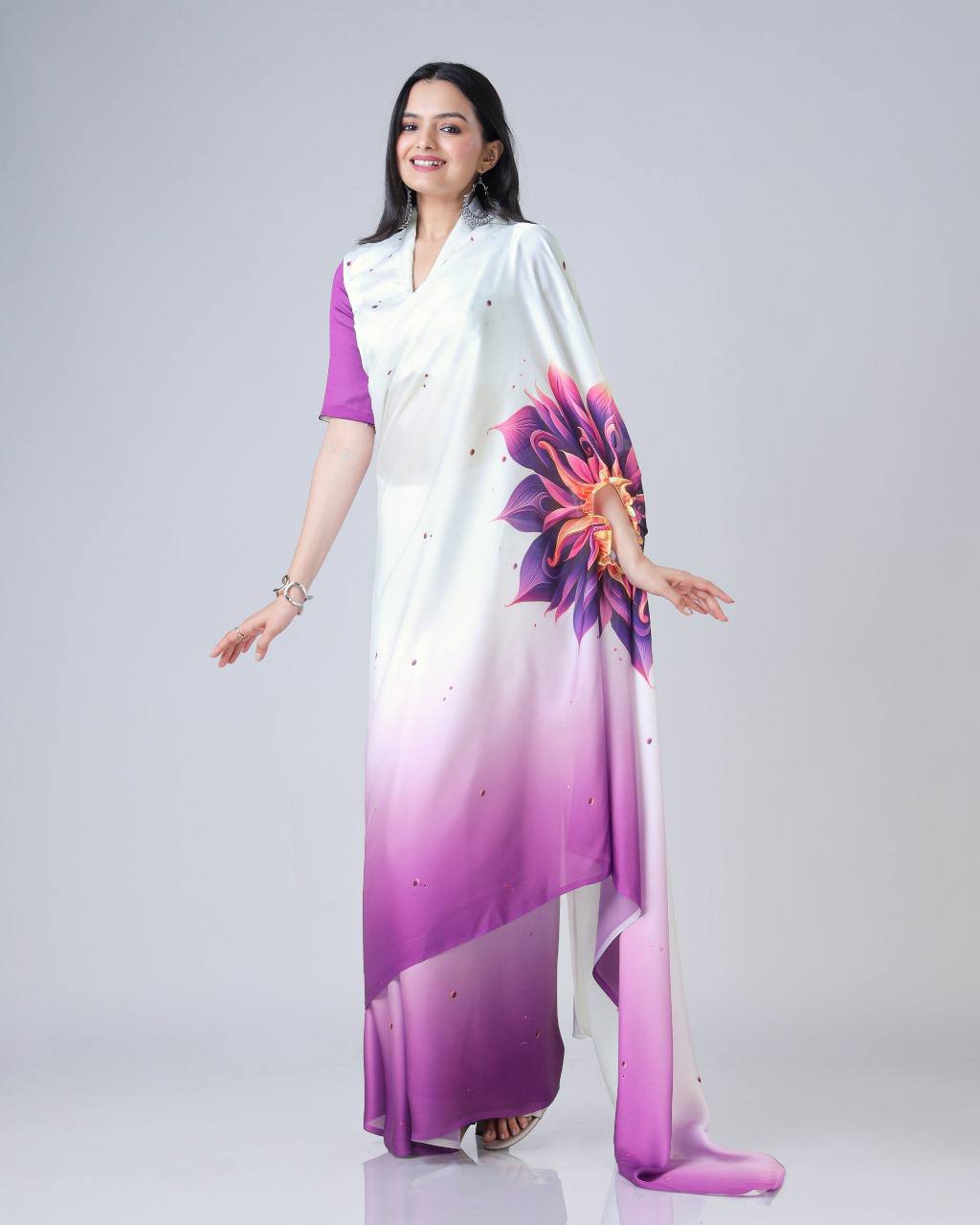 Trending Free Hand Ready To Wear Saree