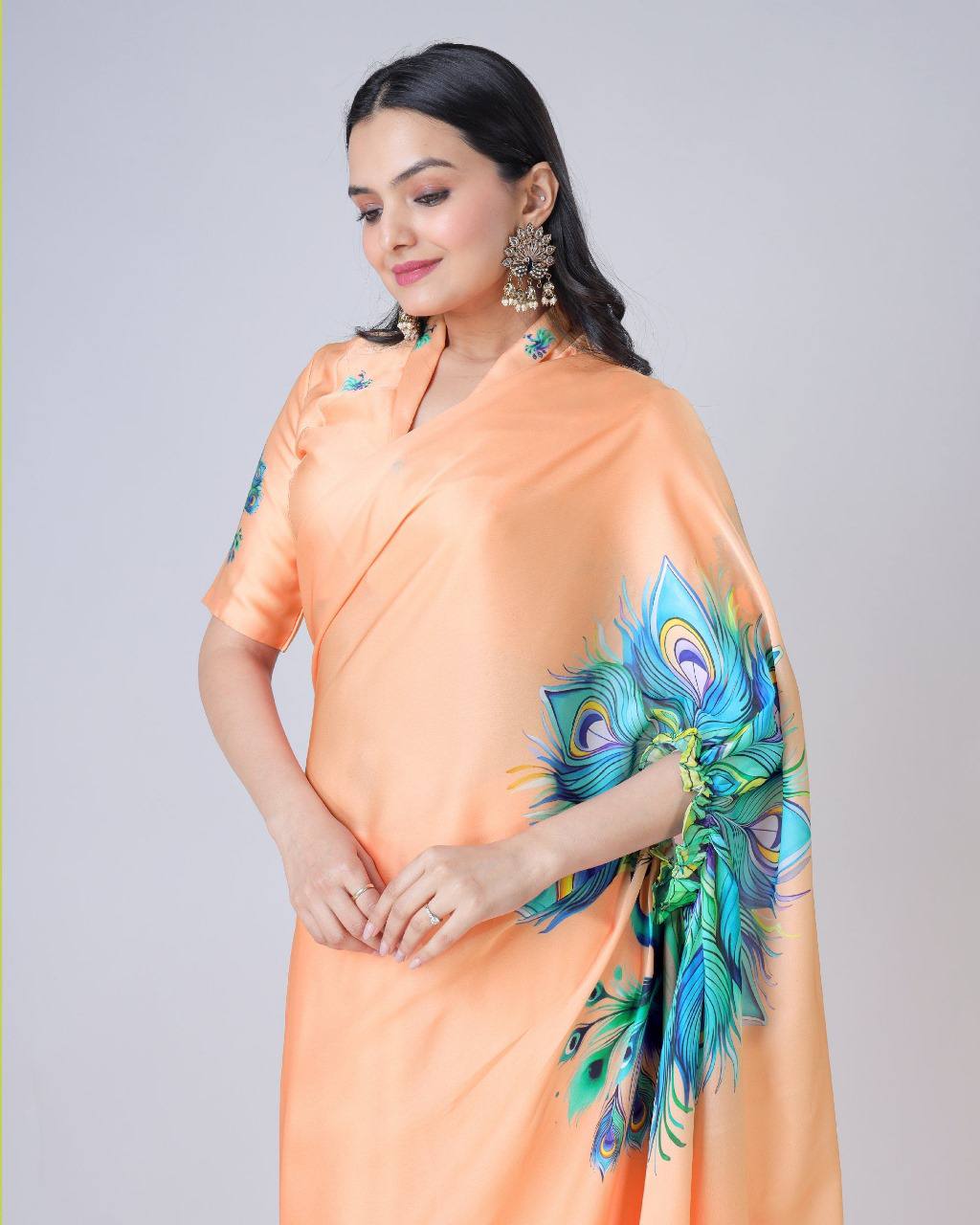 Trending Free Hand Ready To Wear Saree