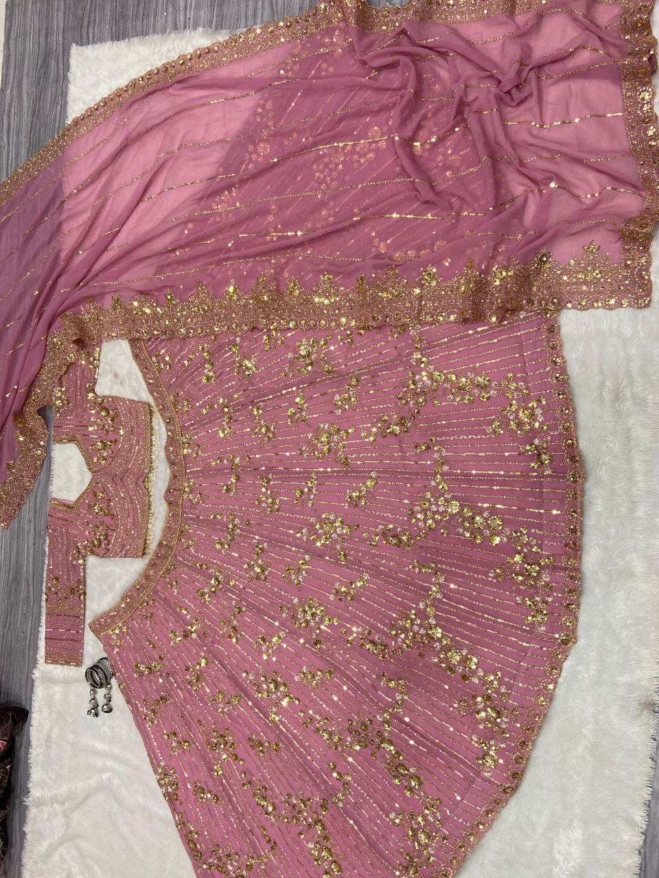 Beautiful Party Wear Lehenga Choli With Thread Embroidery