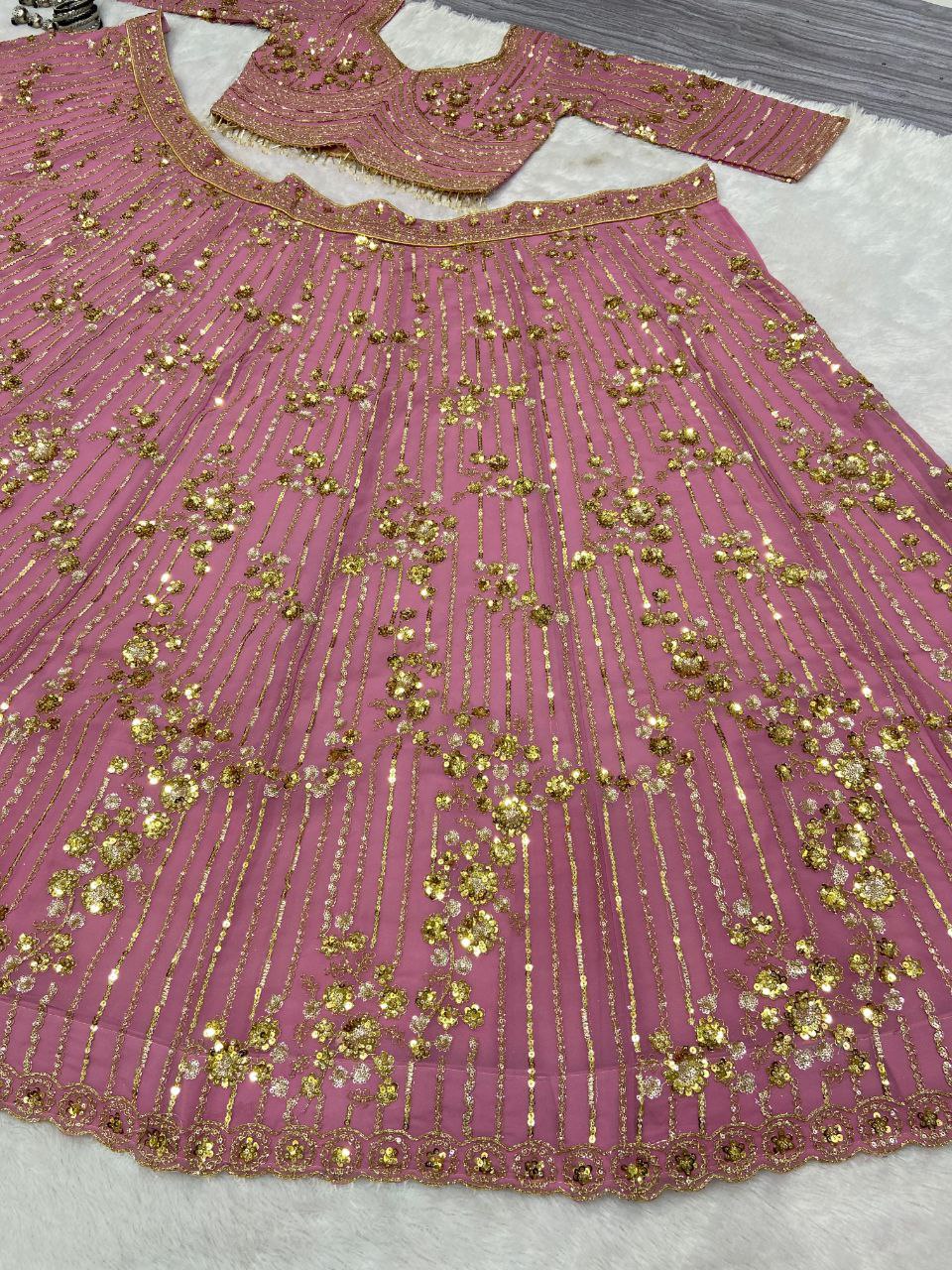 Beautiful Party Wear Lehenga Choli With Thread Embroidery