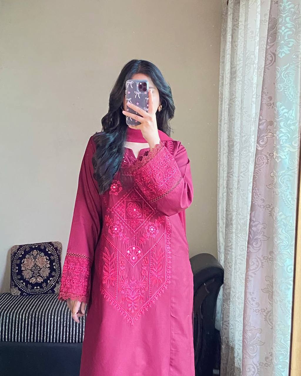 पार्टी वियर डिज़ाइनर टॉप-बॉटम और खूबसूरत दुपट्टा