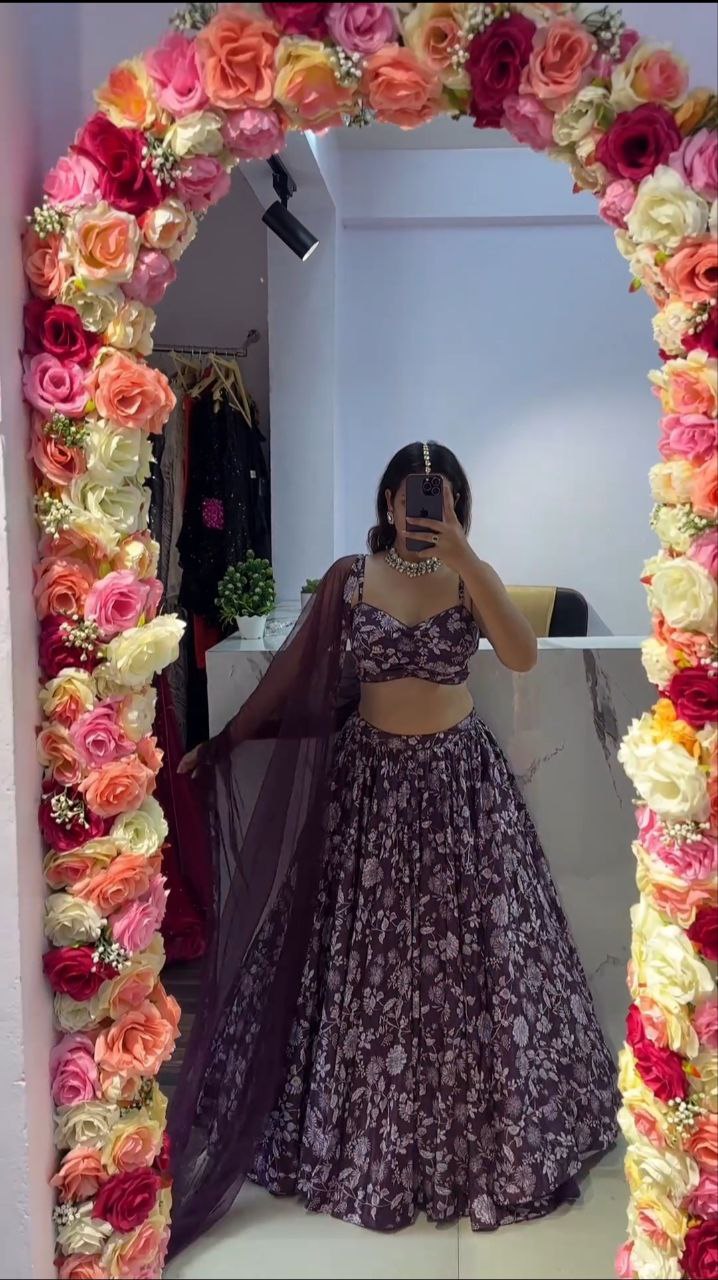 Beautiful Designer Lehenga Choli With Digital Print