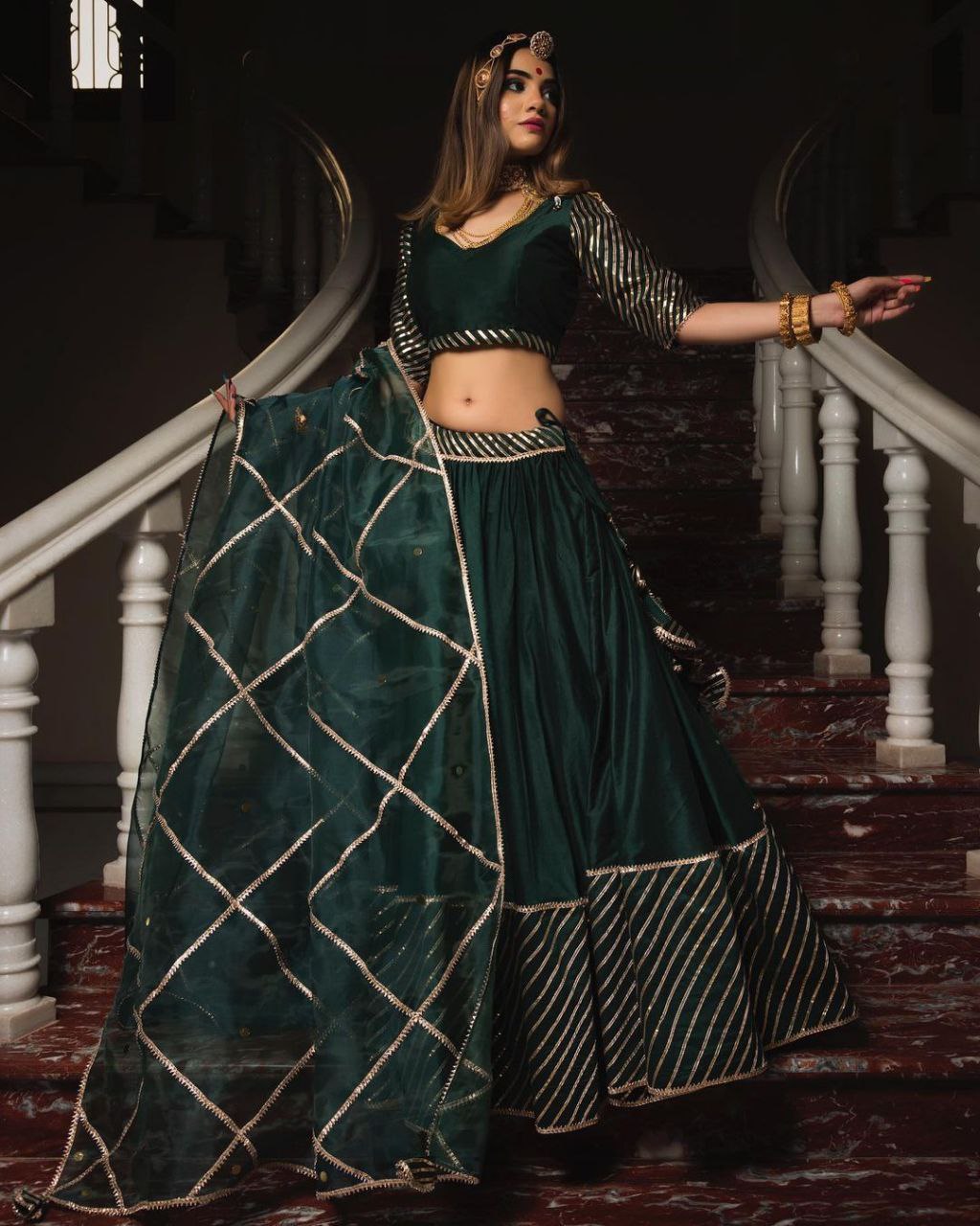Party Wear Lehenga Choli With Beautiful Gotta Patti Work