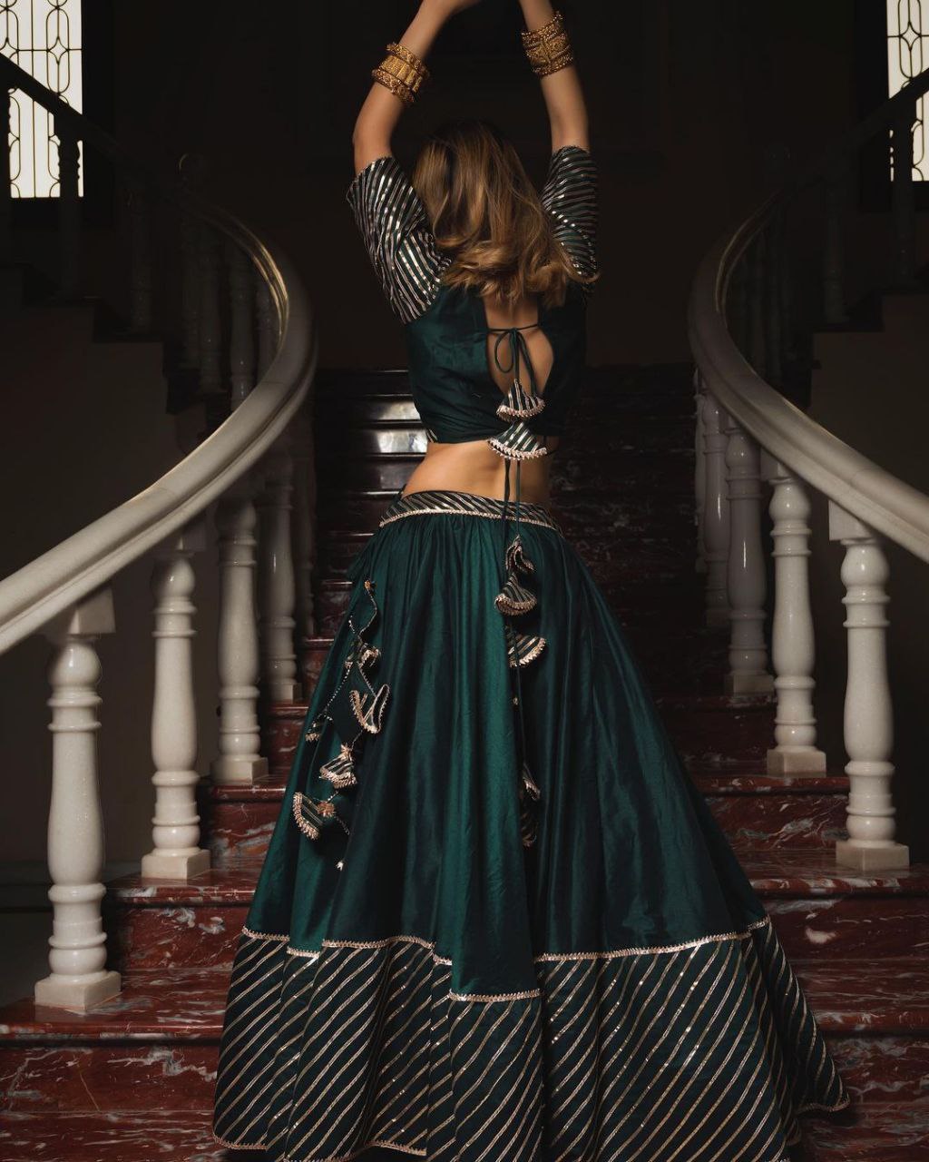 Party Wear Lehenga Choli With Beautiful Gotta Patti Work