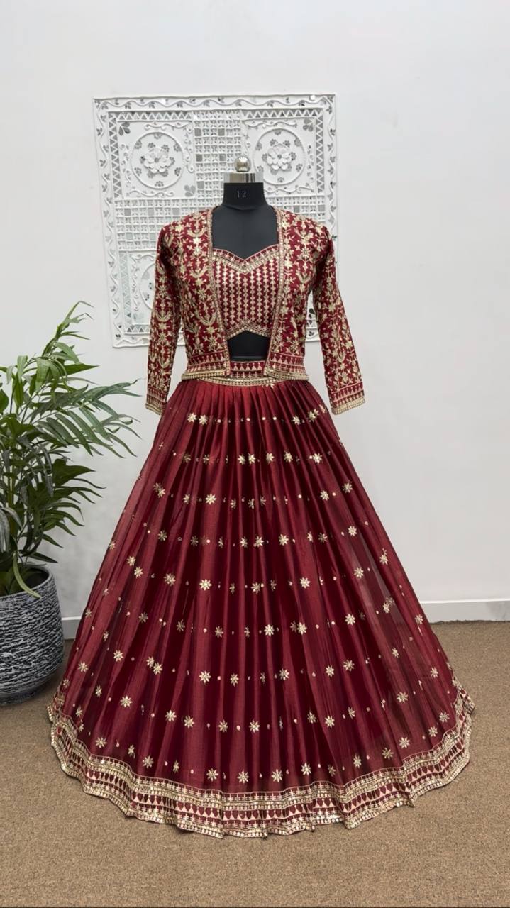 Designer Lehenga Choli With Embroidery Sequence Work