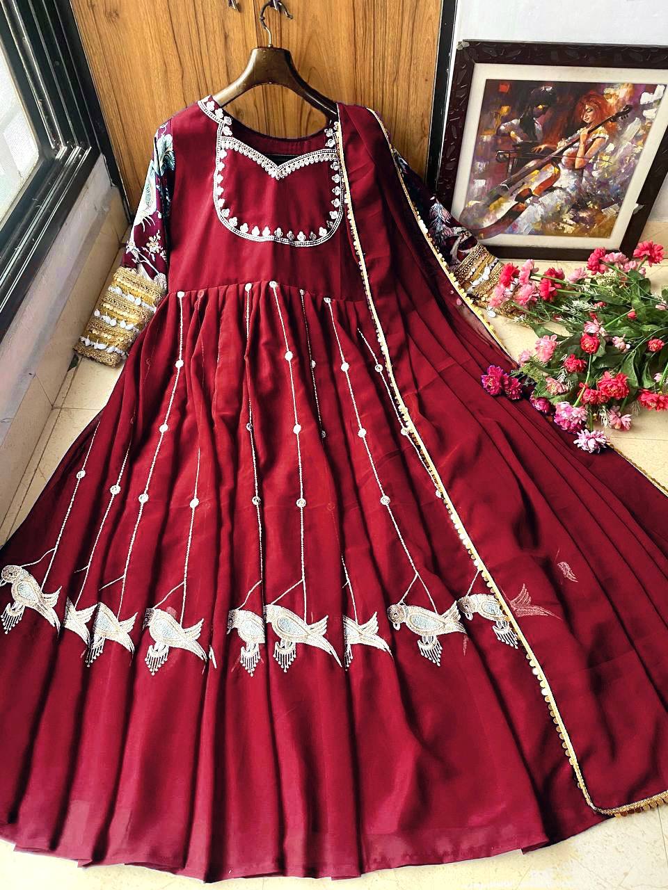 Party Wear Look Designer Gown And Dupatta