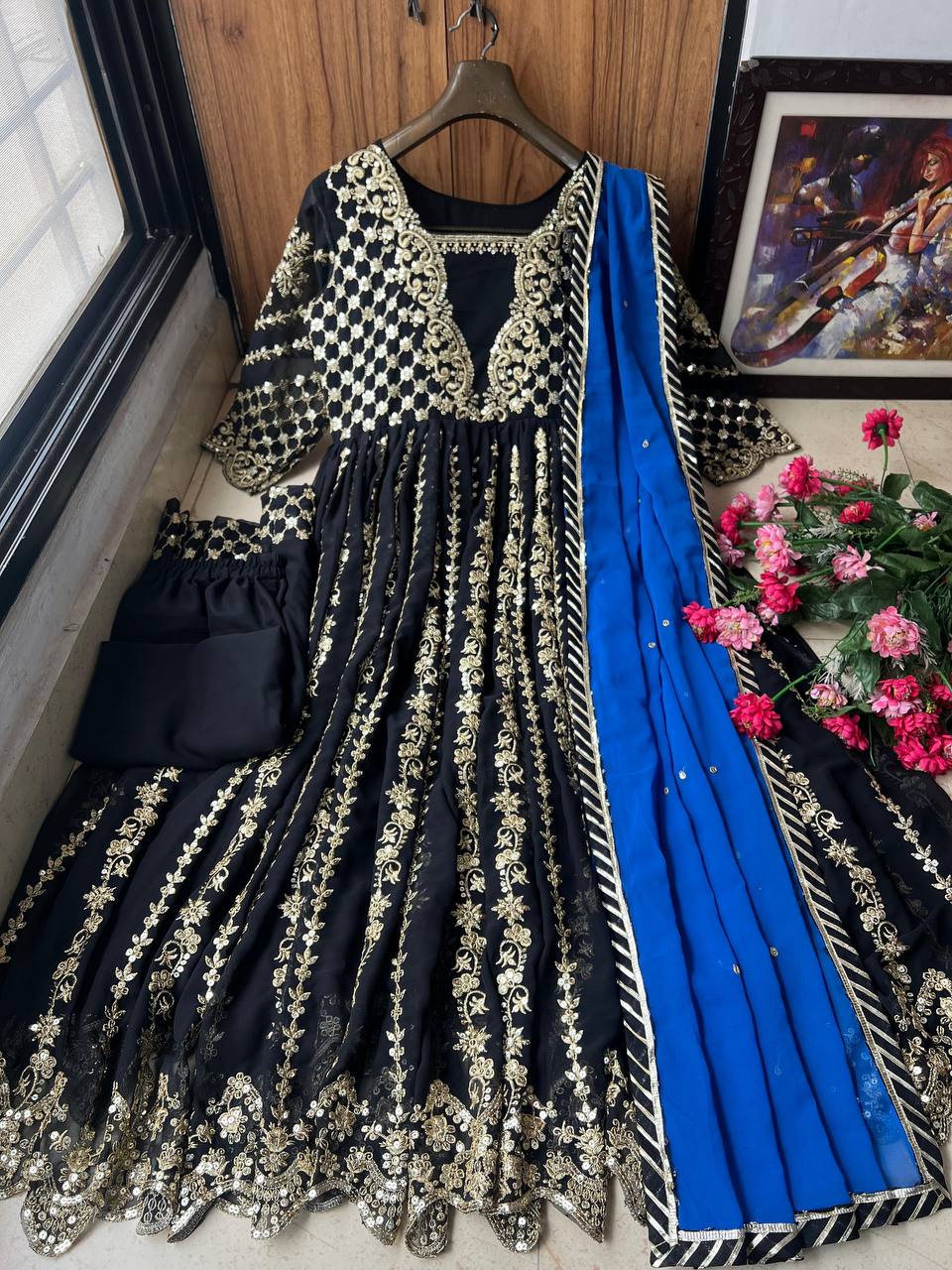 Party Wear Look Designer Gown-Pent And Dupatta