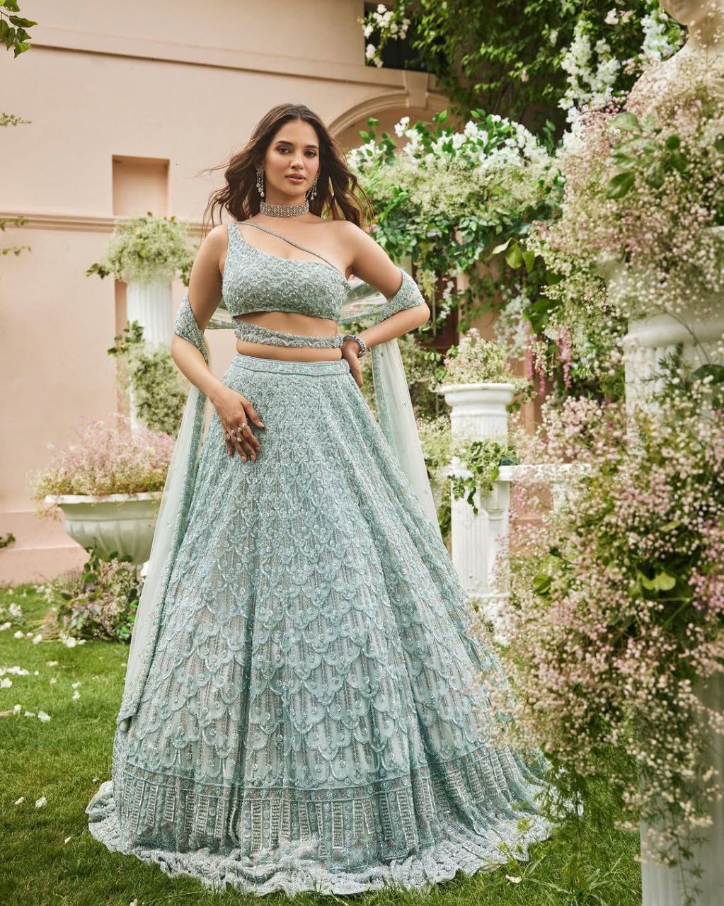 Party Wear Beautiful Lehenga Choli With Waist Belt