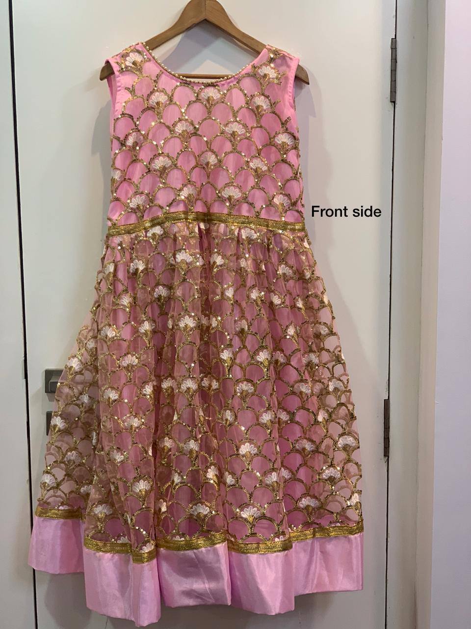 Party Wear Beautiful Anarkali Gown With Sequence & Thread Work