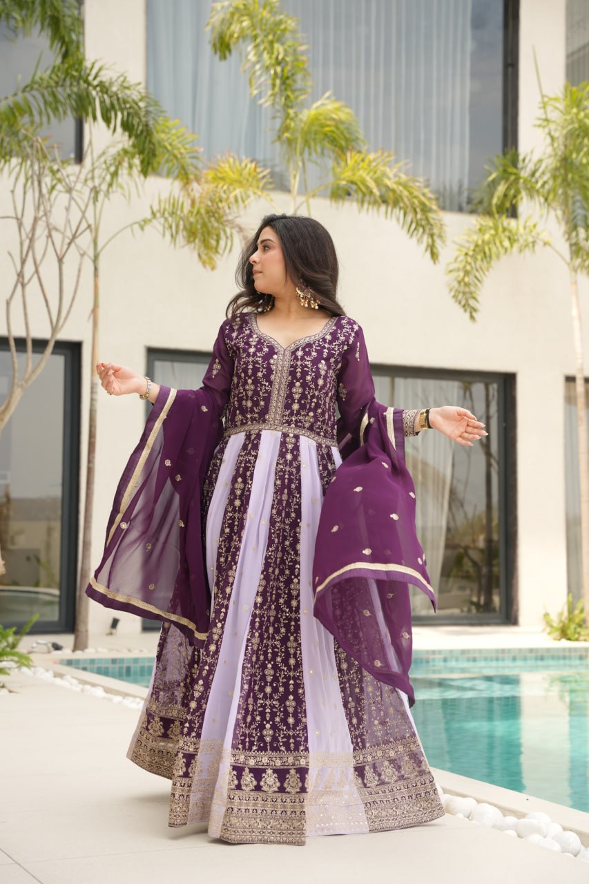 Party Wear Beautiful Look Gown And Dupatta