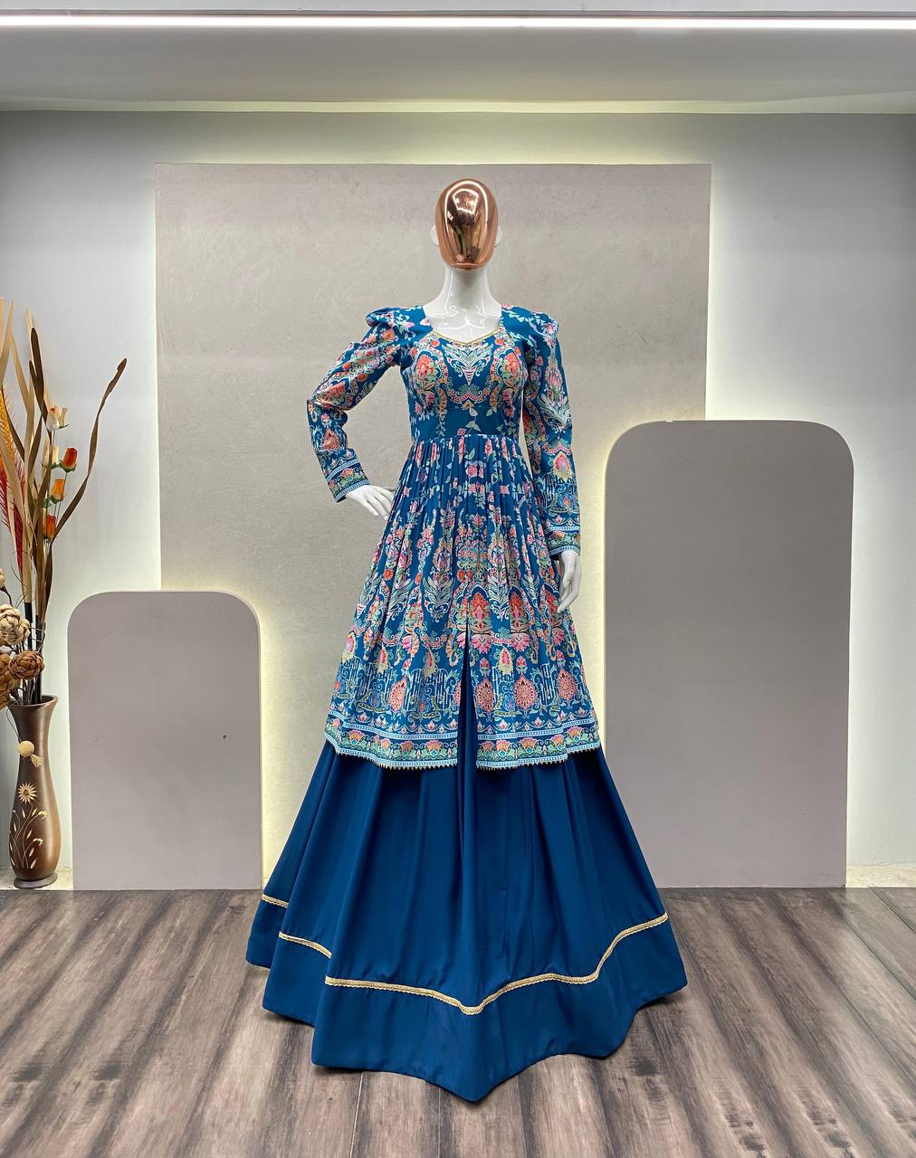 Designer Look Beautiful Lehenga And Printed Top