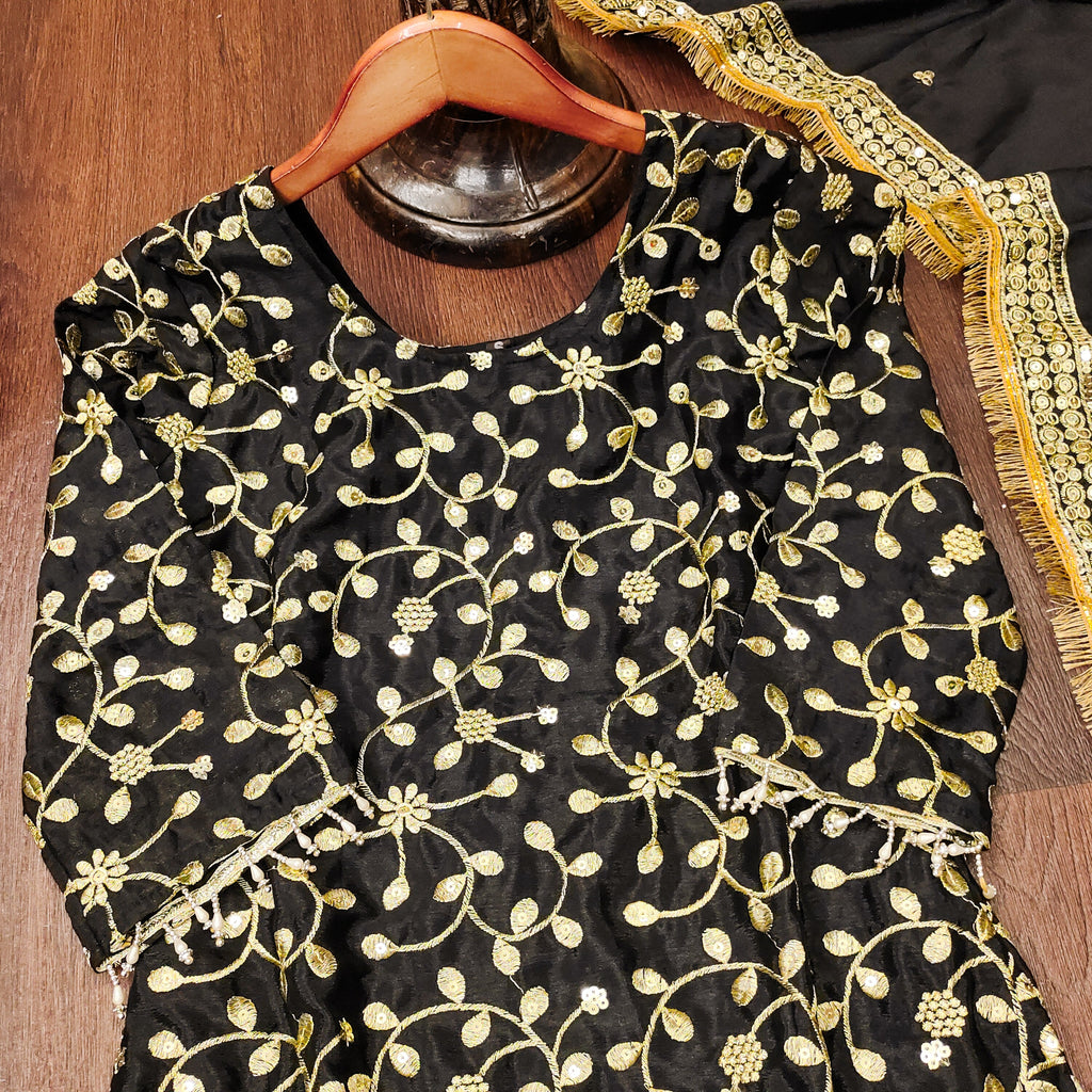 Designer Embroidered Lehenga Suit With Fancy Dupatta