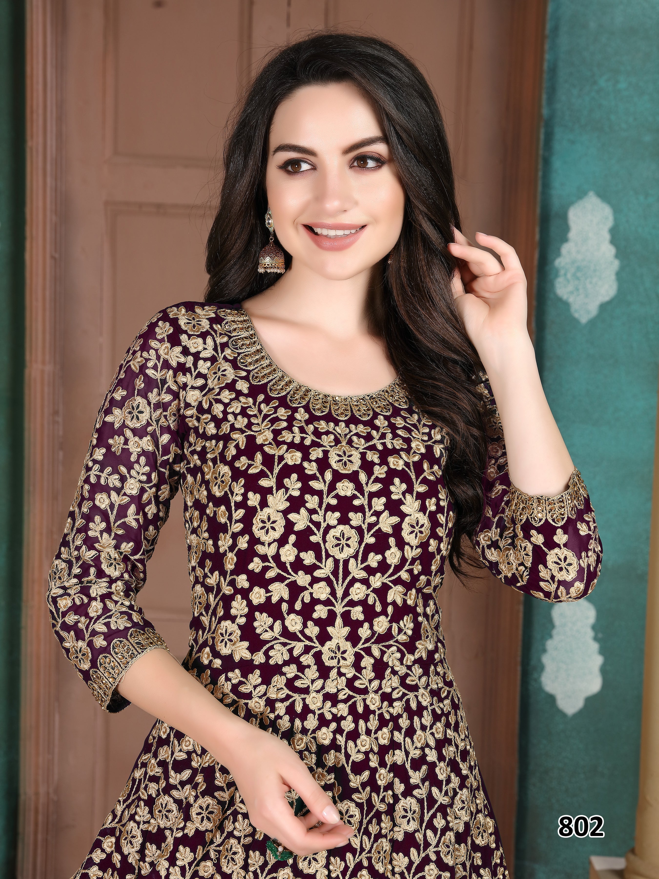 Party Wear Designer Gown, Bottom And Dupatta