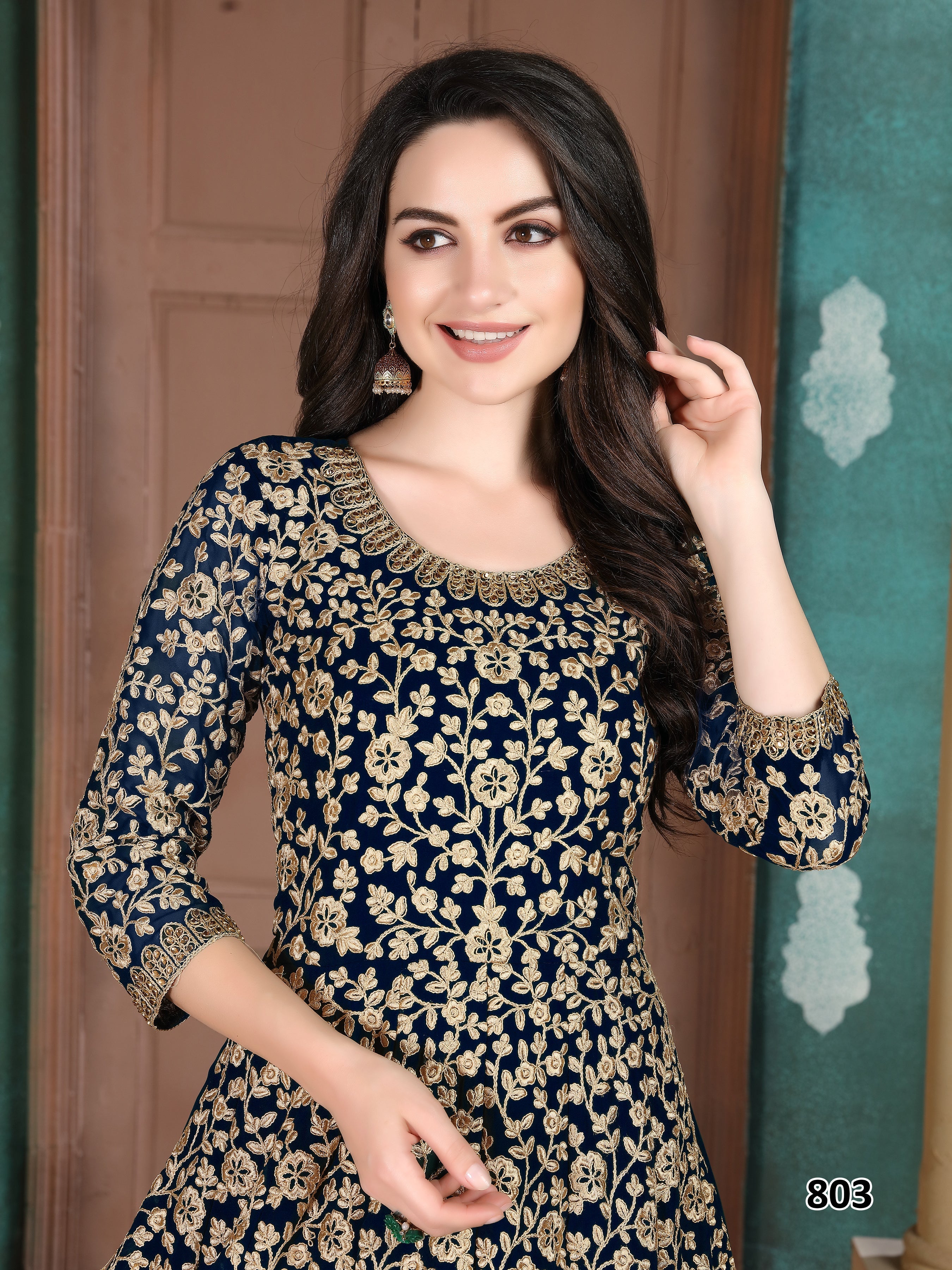 Party Wear Designer Gown, Bottom And Dupatta