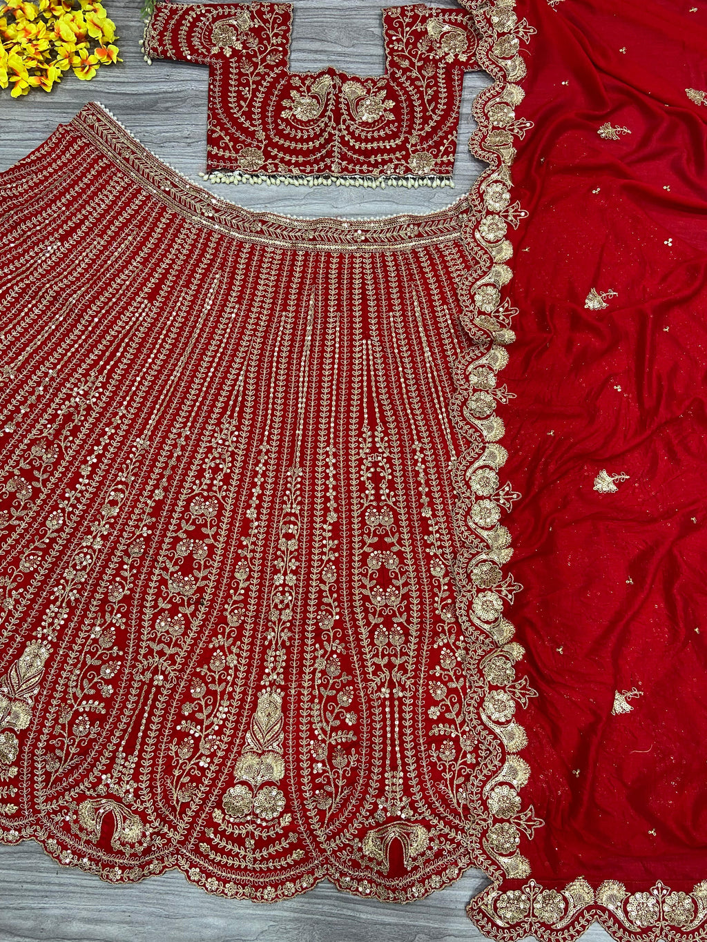 Designer Party Wear Lehenga Choli With Beautiful Thread Embroidery Work