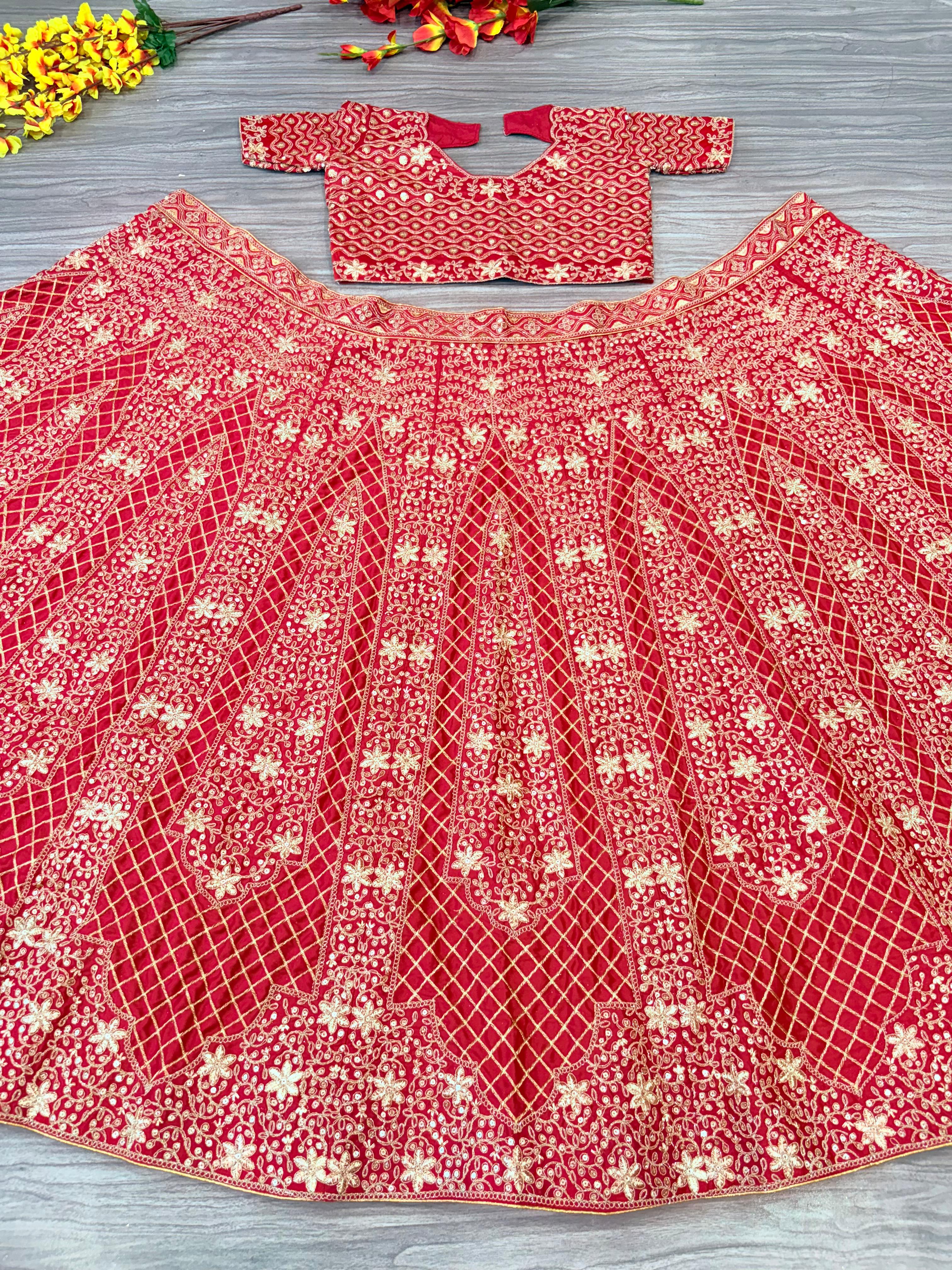 Most Beautiful Party Wear Lehenga Choli With Beautiful Embroidery