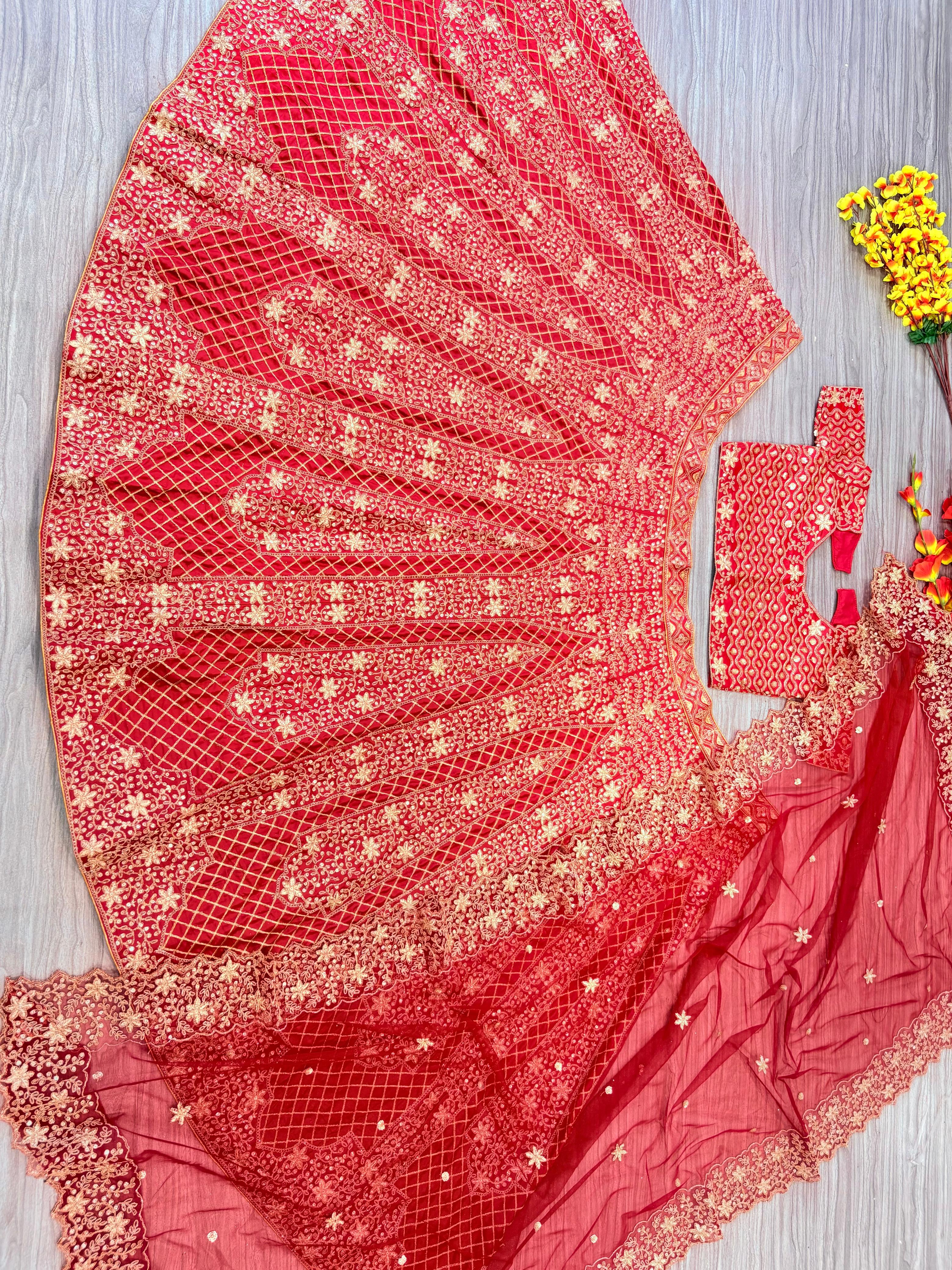 Most Beautiful Party Wear Lehenga Choli With Beautiful Embroidery