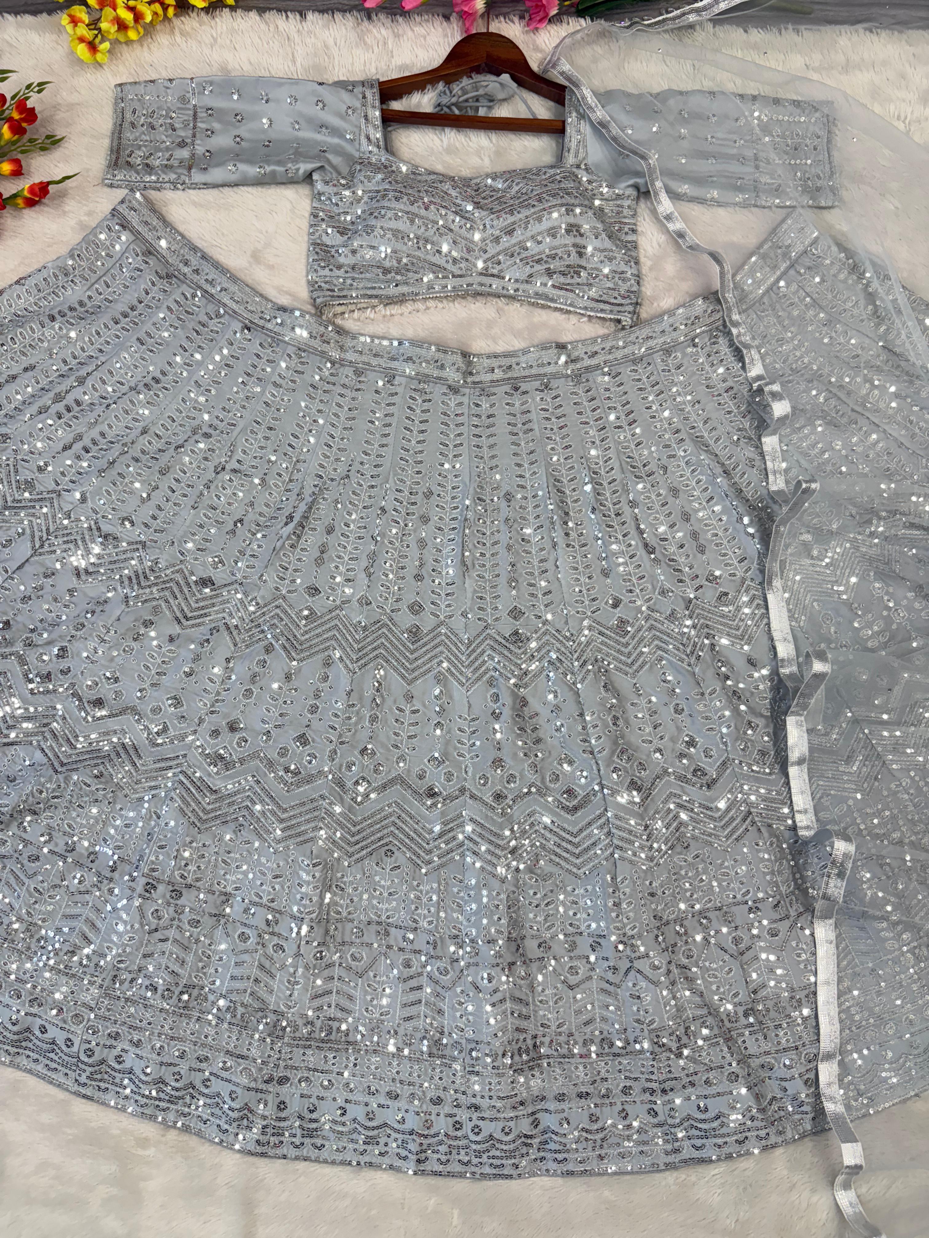 Beautiful Most Trending Lehenga Choli  With Beautiful Embroidery