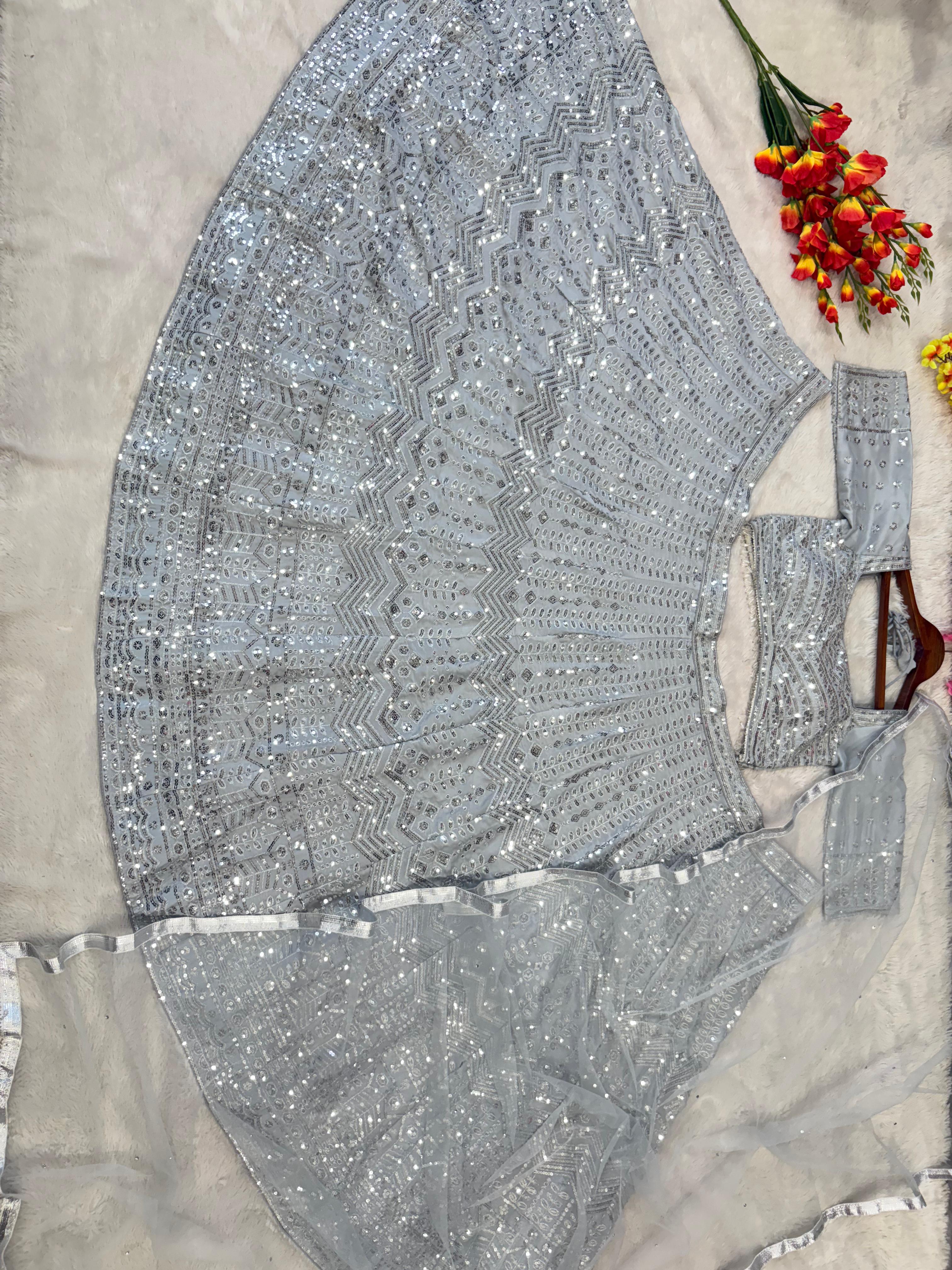 Beautiful Most Trending Lehenga Choli  With Beautiful Embroidery